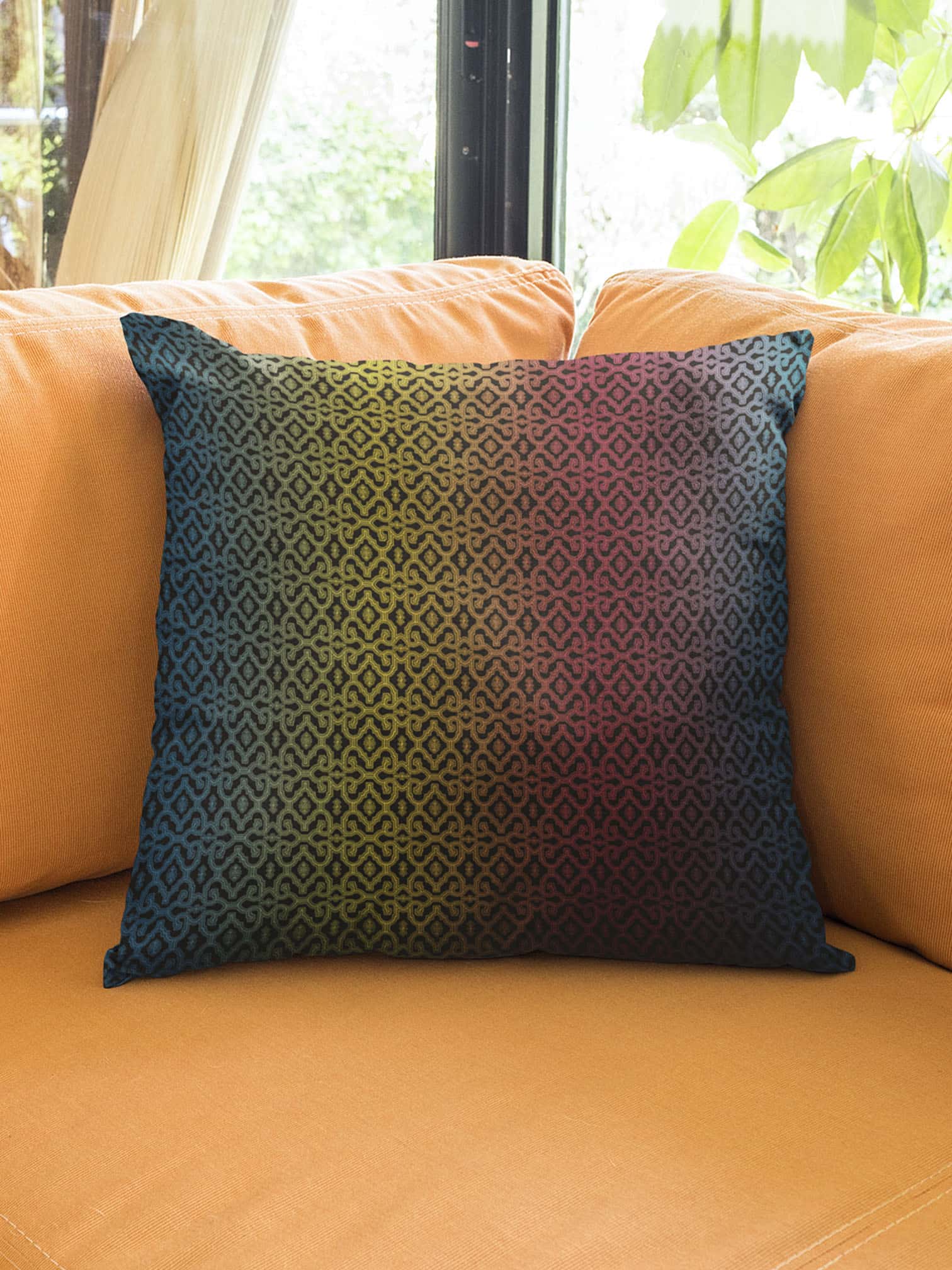 Shipibo Gradient - Square Pillow (M) - symbolika