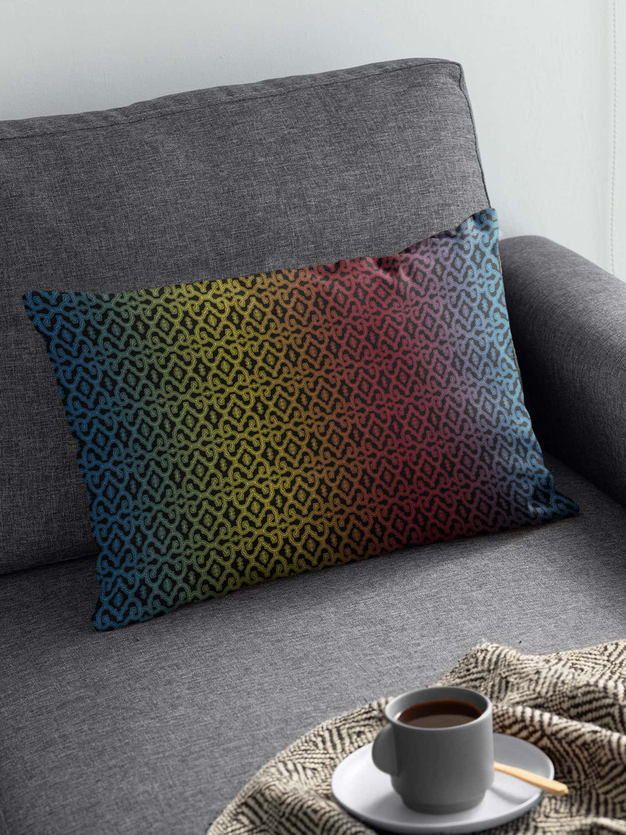 Shipibo Gradient - Rectangular Pillow - symbolika