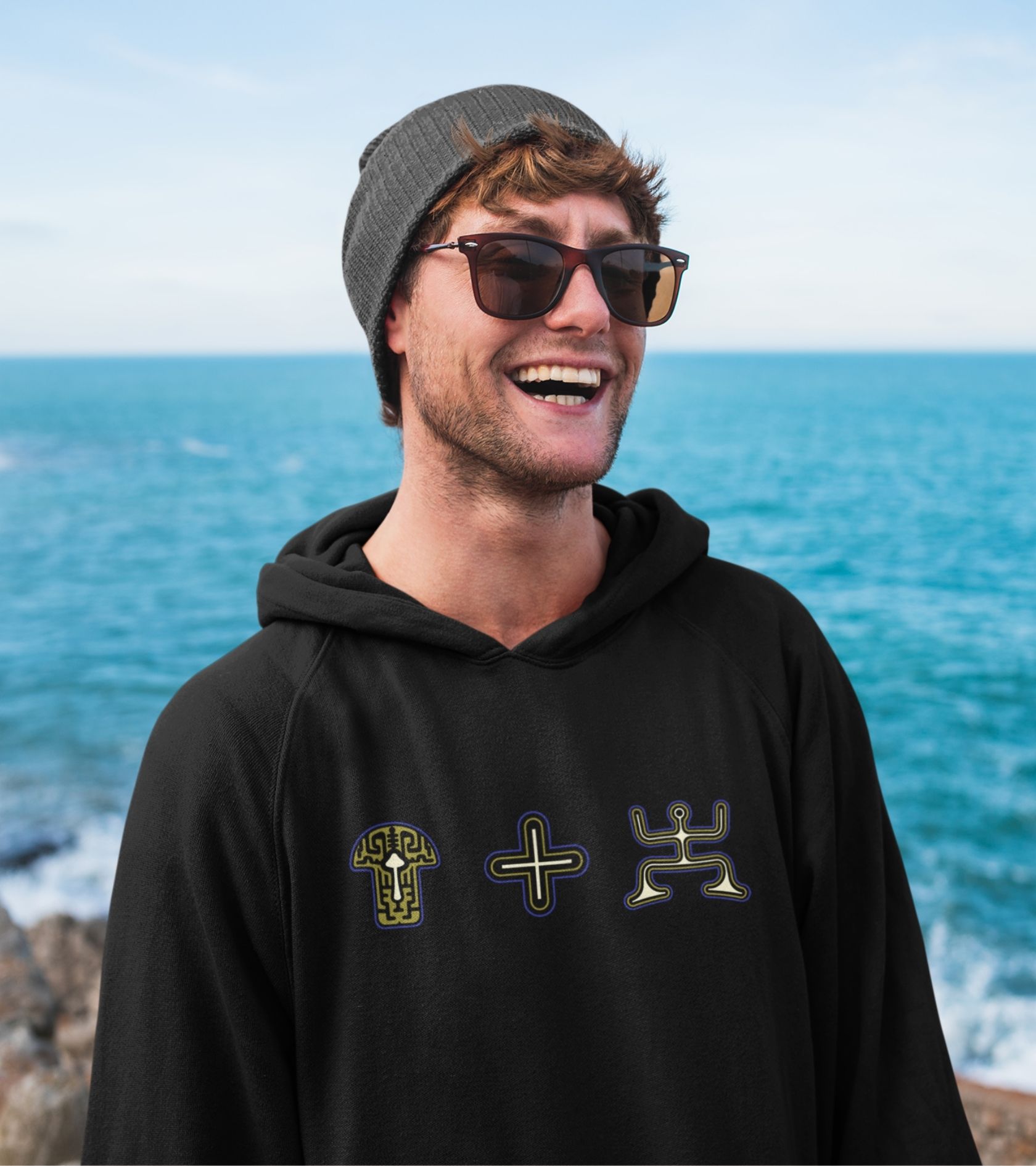 Mushroom Plus Party Hoodie Choice of Colors — visionary art by Symbolika