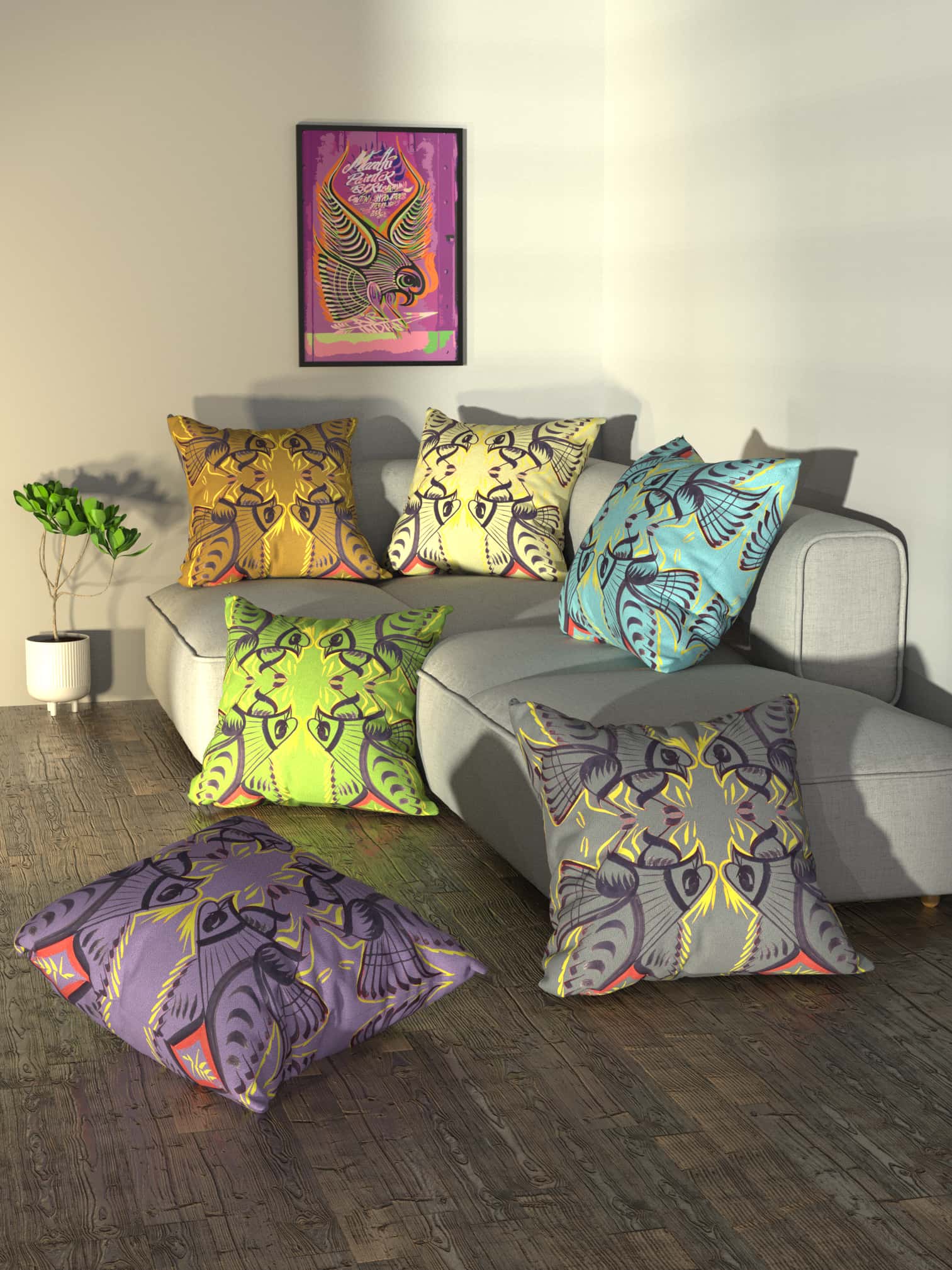 Air India Tata Bird Framed Poster - symbolika