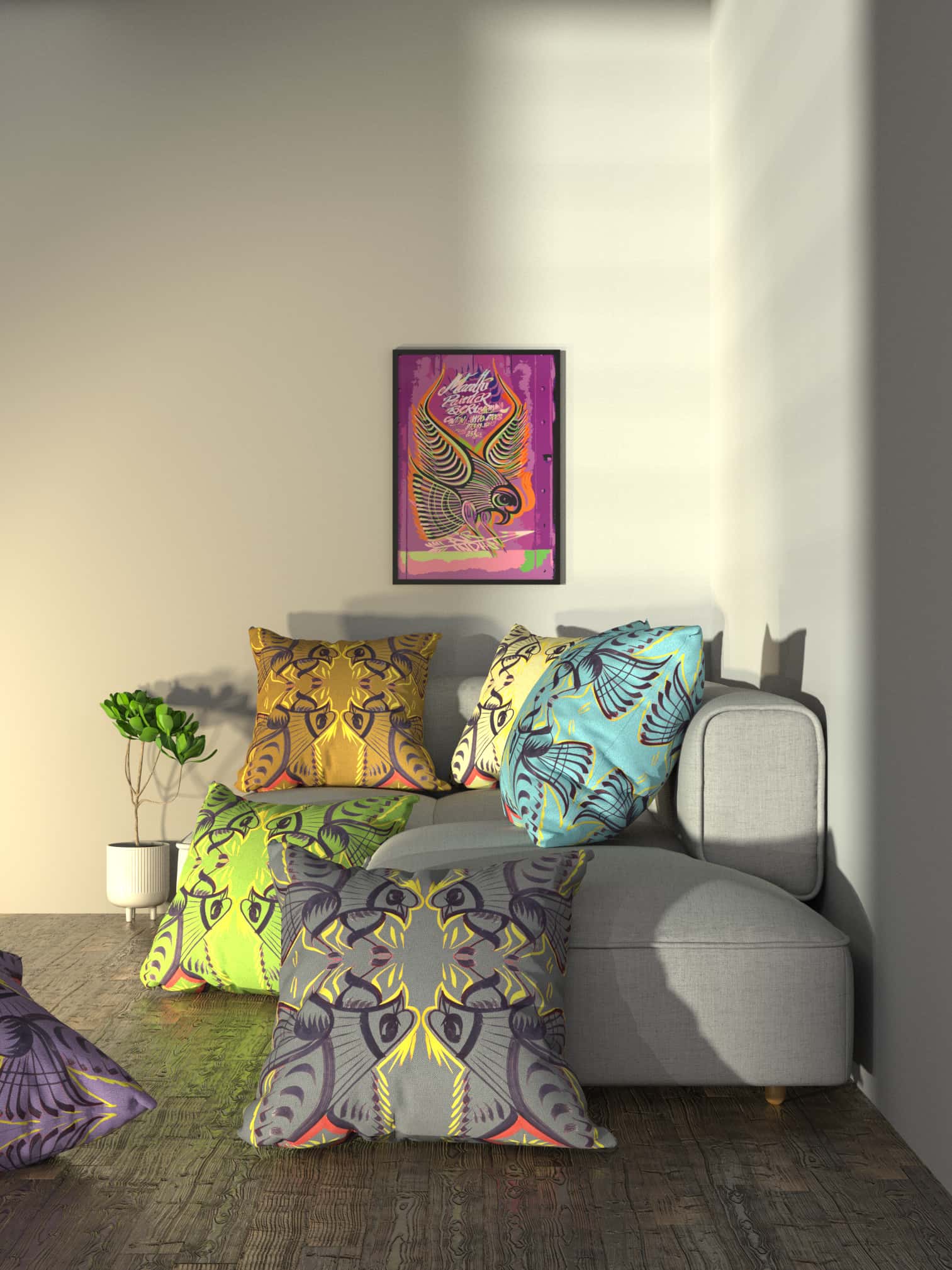 Air India Tata Bird Framed Poster - symbolika