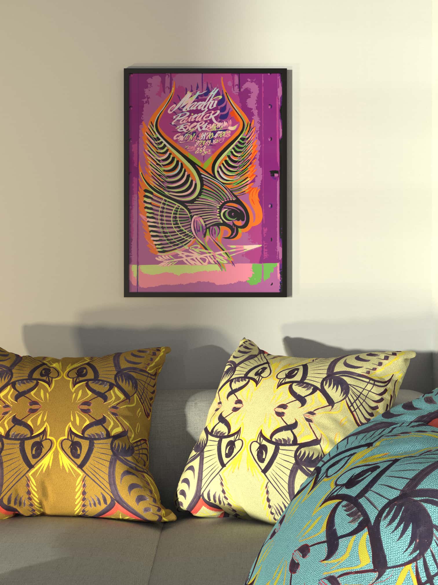 Air India Tata Bird Framed Poster - symbolika