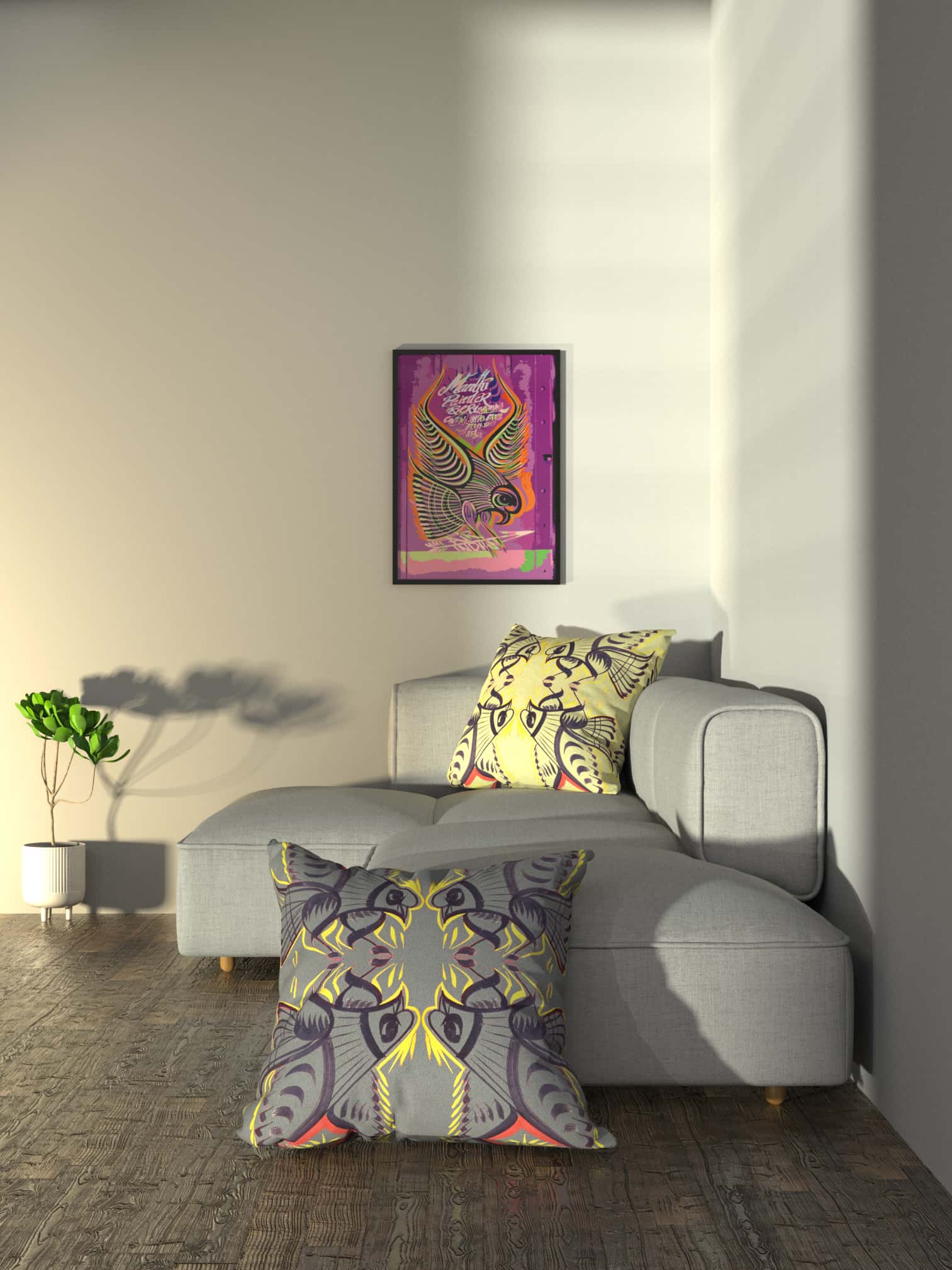 Air India Tata Bird Framed Poster - symbolika