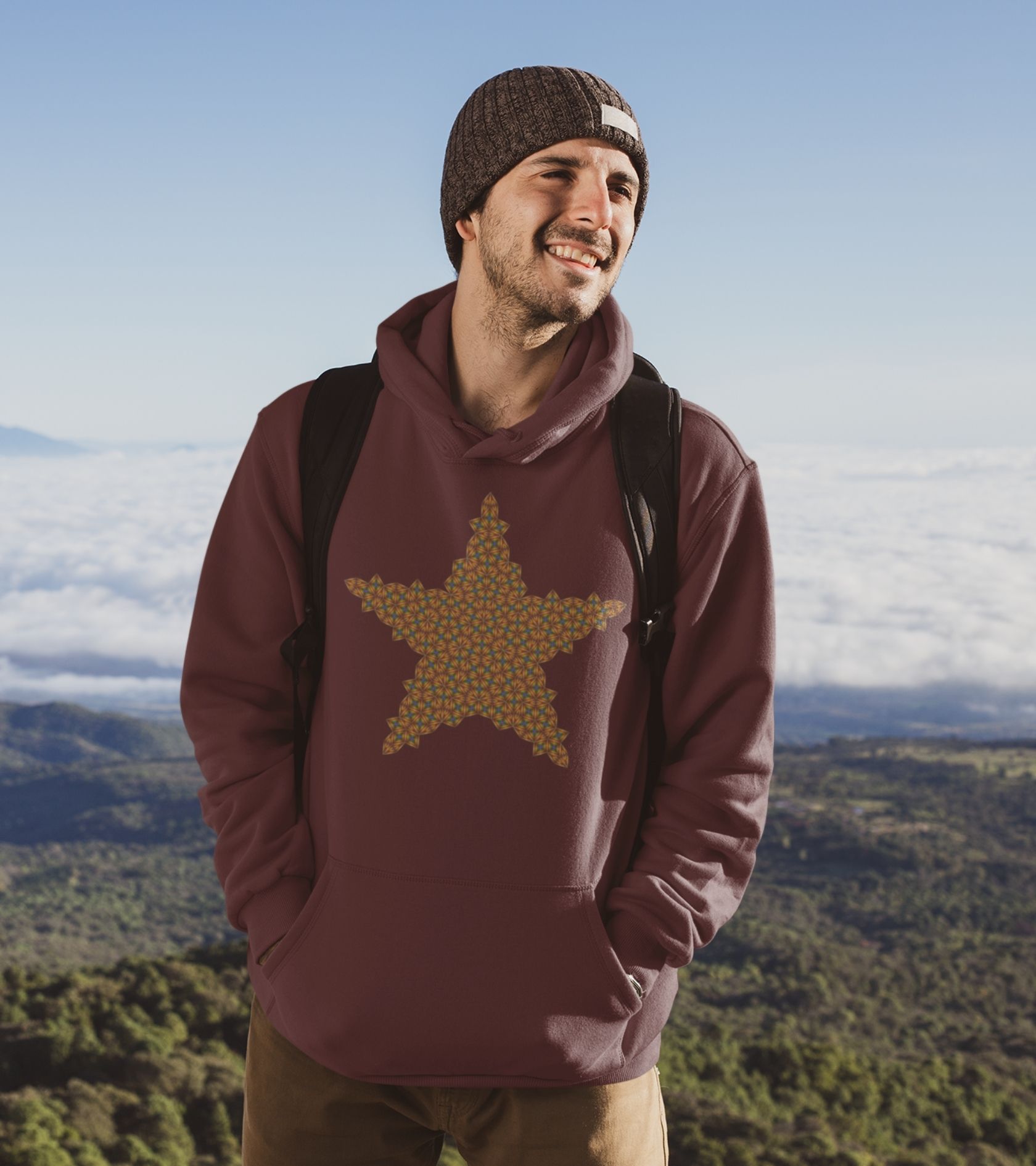 Penrose Star Hoodie Choice of Colors — Image 4 by Symbolika