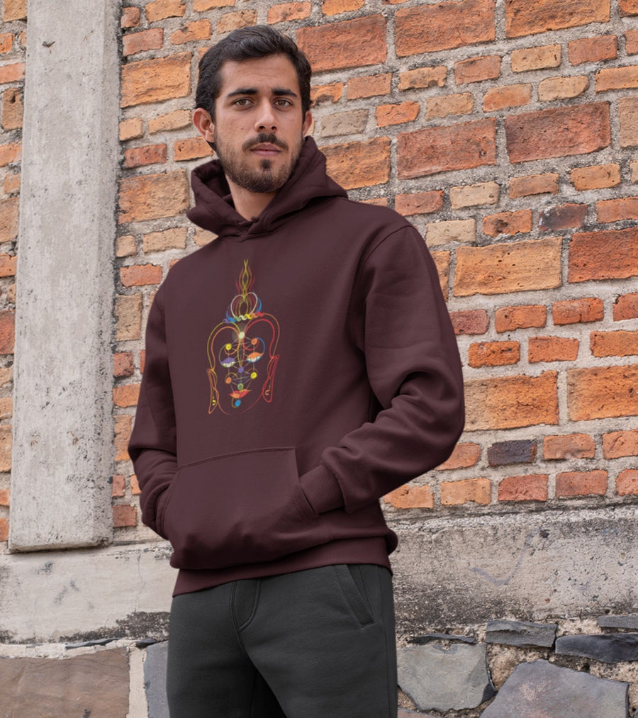 Rainbow Buddha Hoodie Choice of Colors — Image 2 by Symbolika
