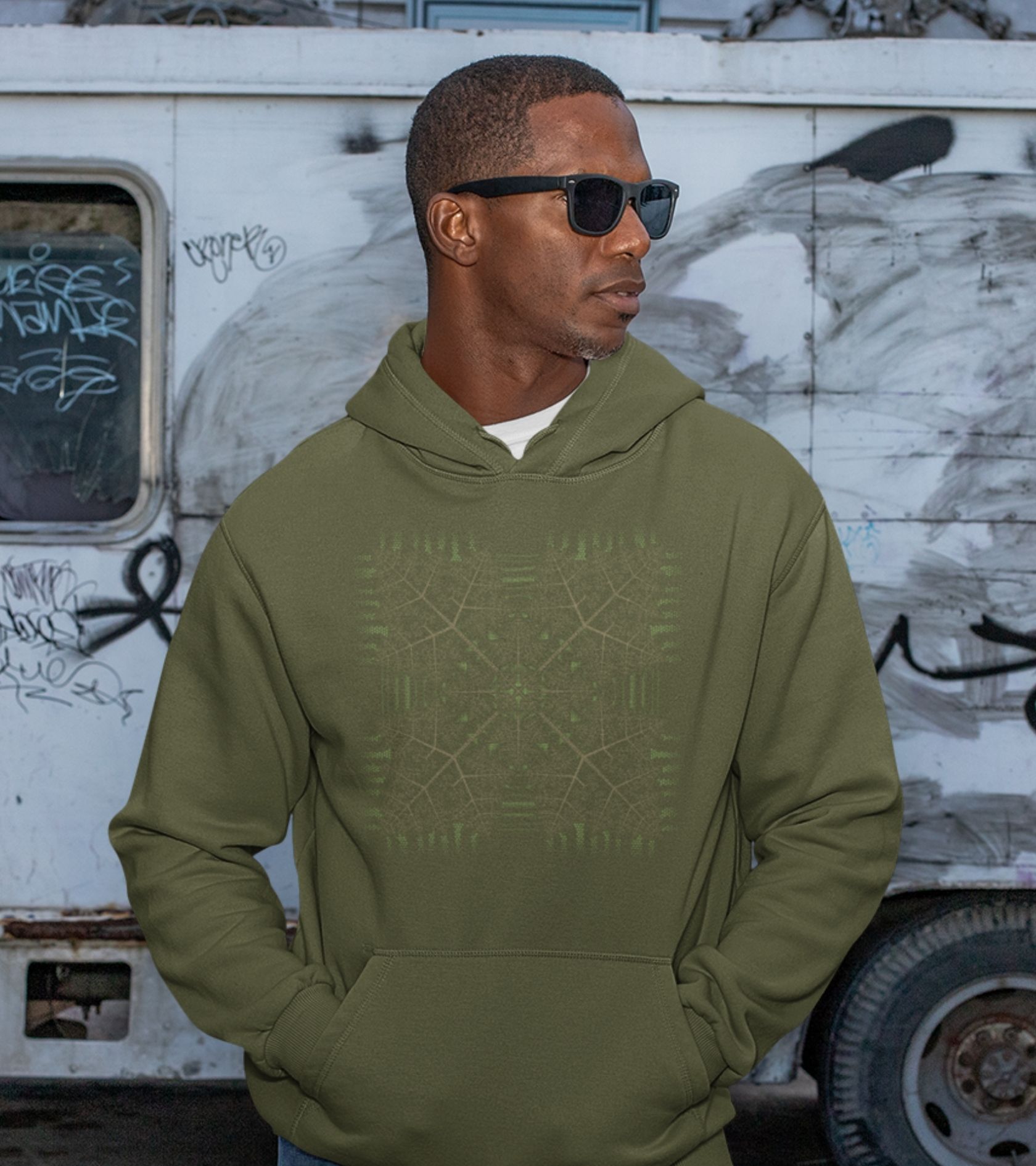 Fractal Forest Hoodie Choice of Colors — Image 5 by Symbolika
