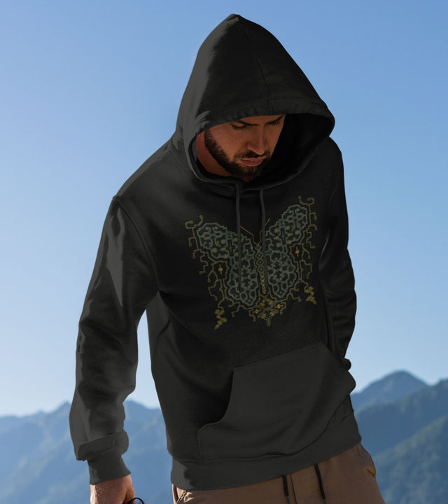 Shipibo Butterfly Unisex Hoodie - Auf Bestellung gefertigt - Farbauswahl