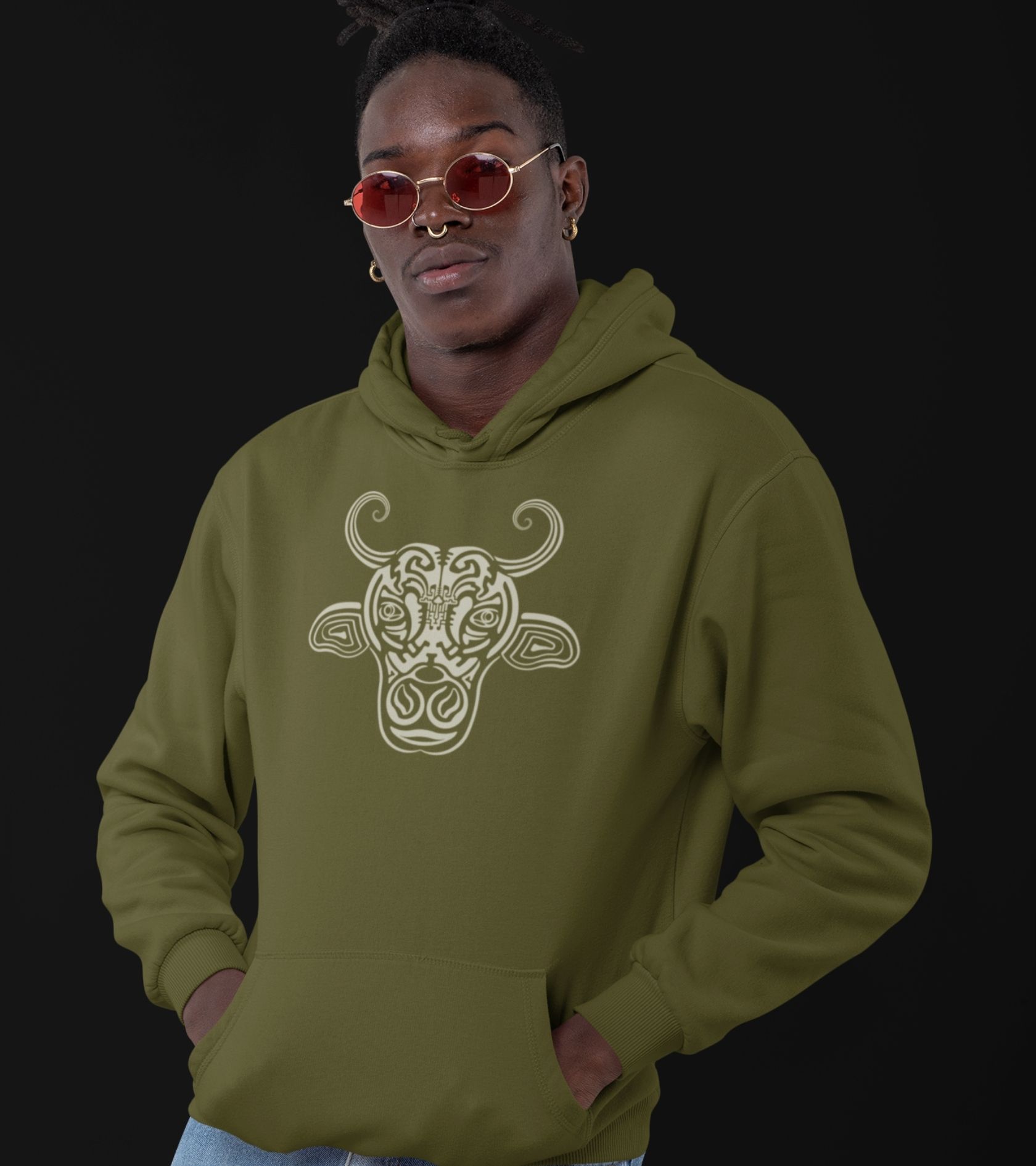 Holy Cow Hoodie Choice of Colors — visionary art by Symbolika
