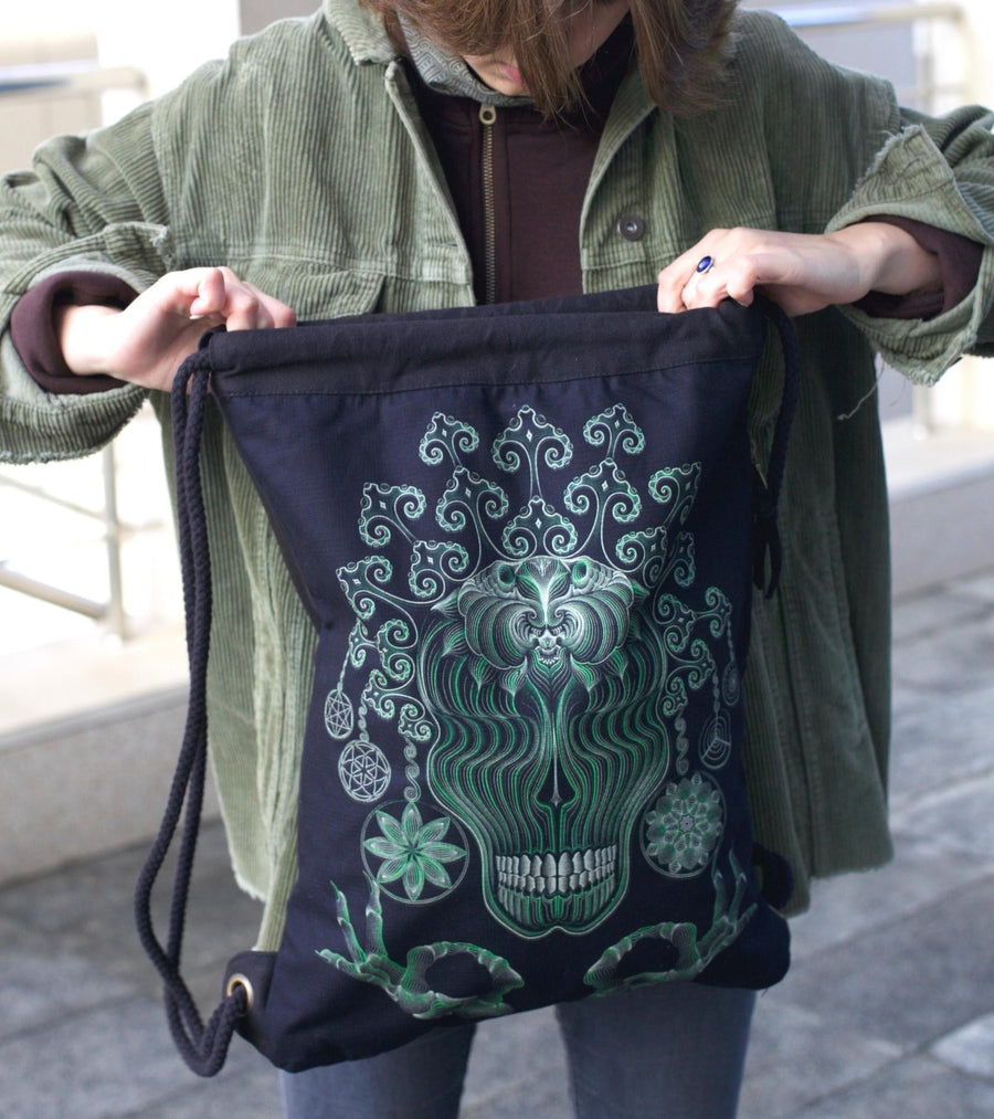 Gulgalta Drawstring Bag Drawstring Bag - Detail Close-Up by Symbolika