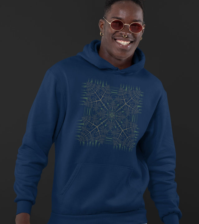 Fraktal Forest Unisex Hoodie - Auf Bestellung gefertigt - Farbwahl