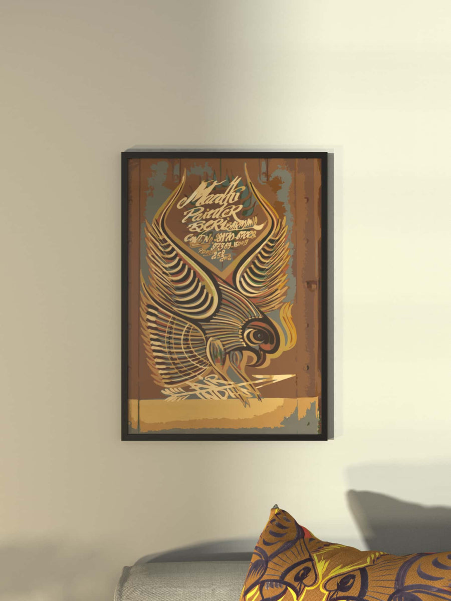 Air India Tata Bird Framed Poster - symbolika