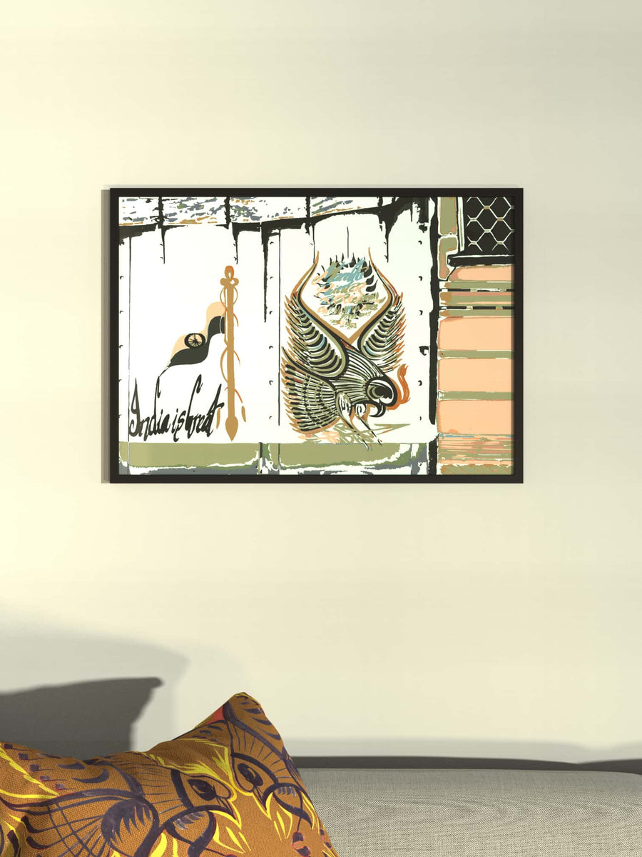 India is Great Tata Bird Framed Poster - symbolika
