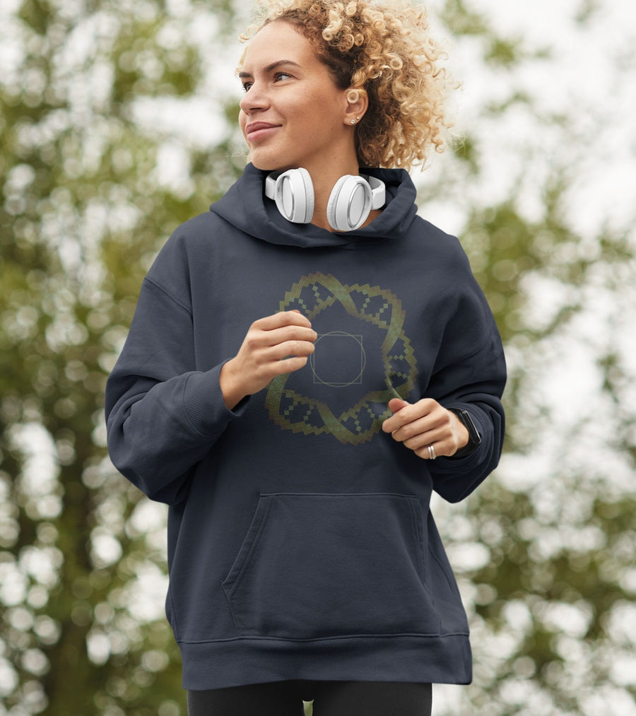 Square in a Circle Hoodie Choice of Colors — Image 2 by Symbolika