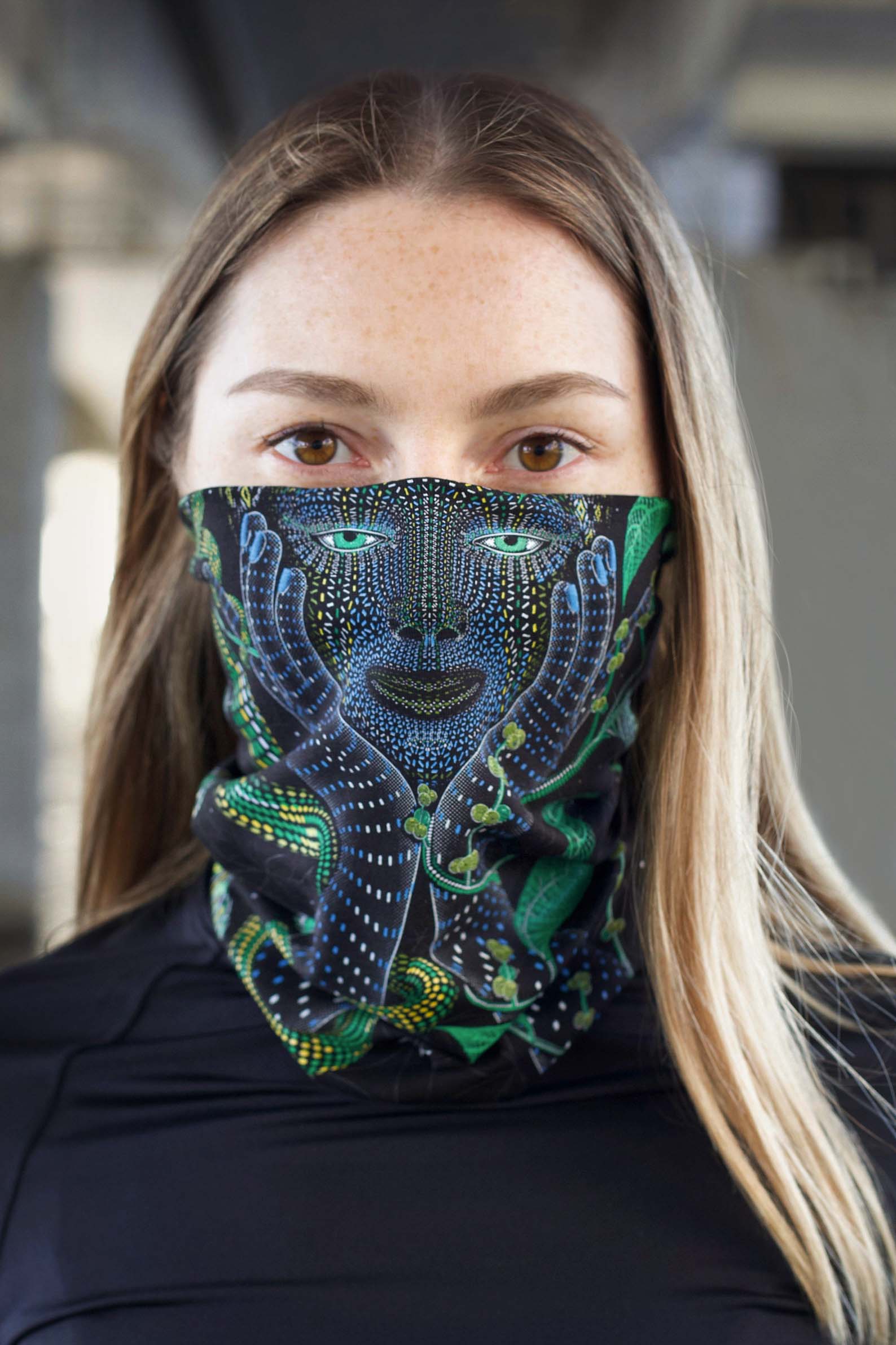Aya Neck Gaiter Black — Image 5 by Symbolika