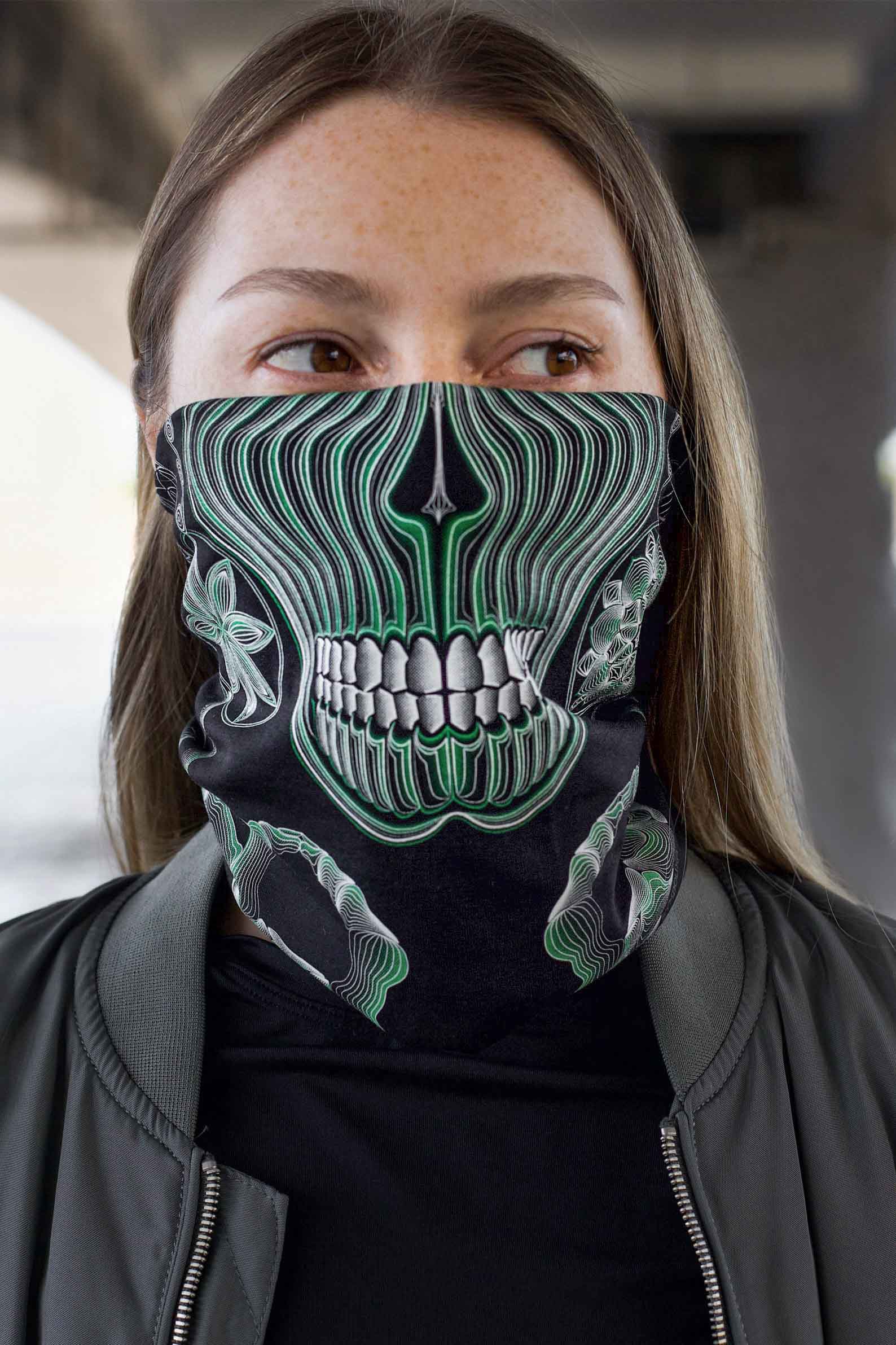 Gulgalta Neck Gaiter Black — Image 6 by Symbolika