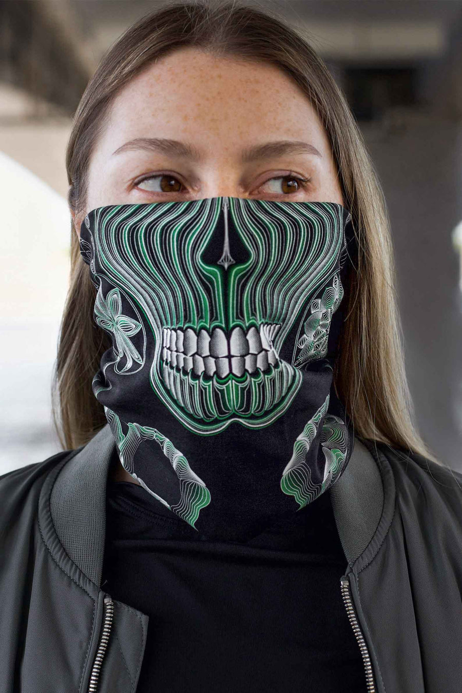 Gulgalta Neck Gaiter Black — Image 6 by Symbolika