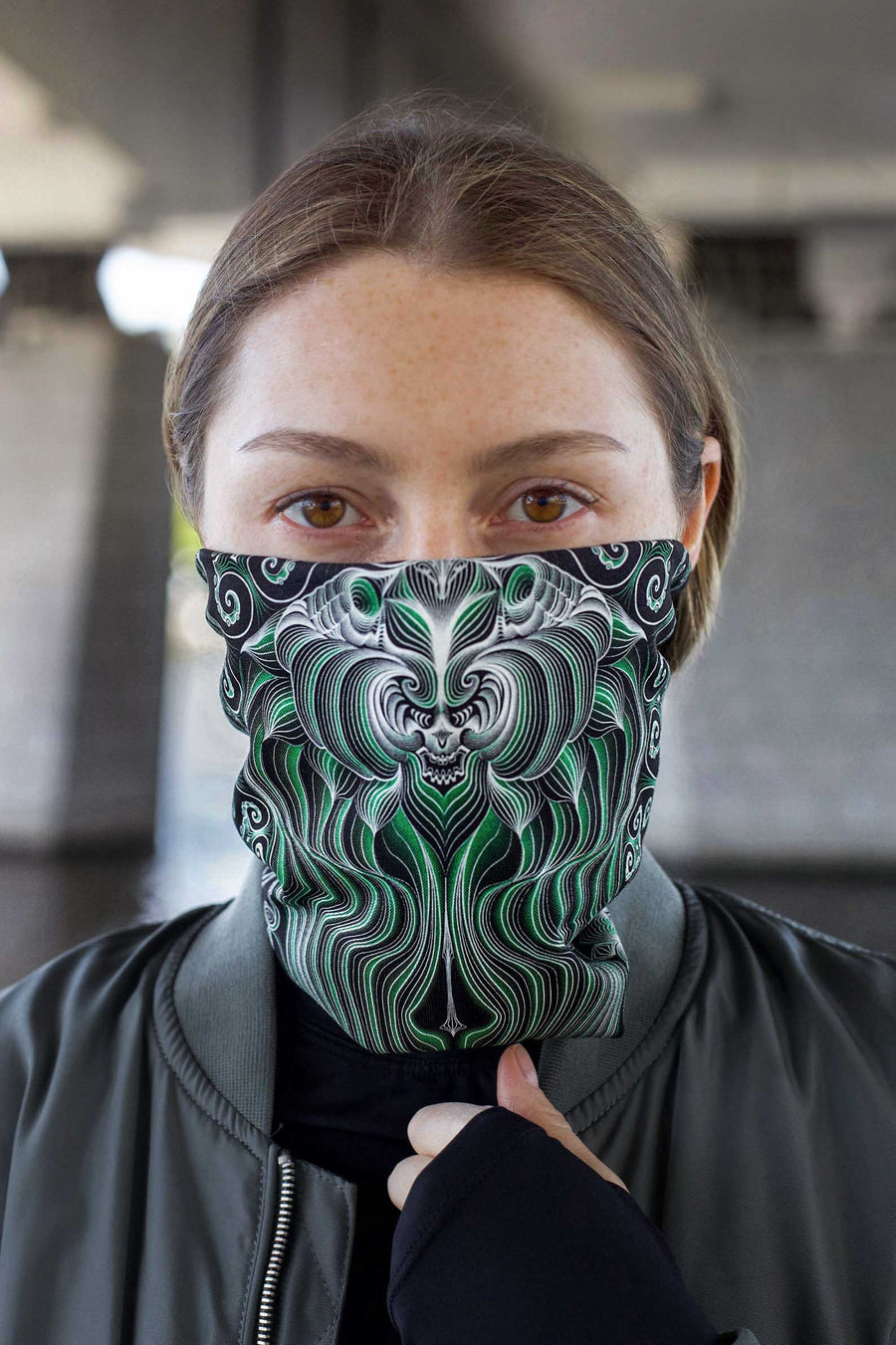 Gulgalta Neck Gaiter Black — Image 4 by Symbolika