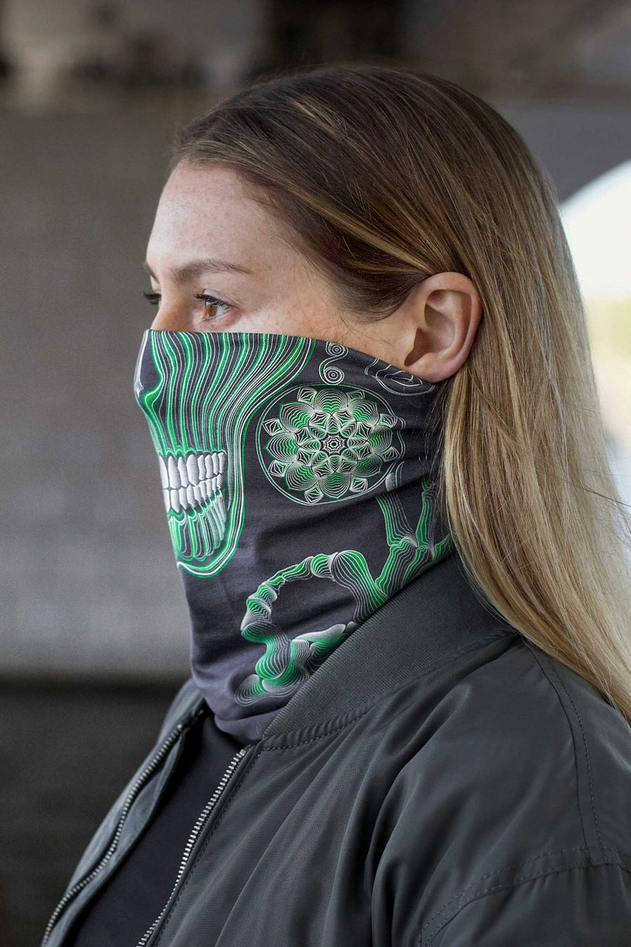 Gulgalta Neck Gaiter Grey — Image 5 by Symbolika