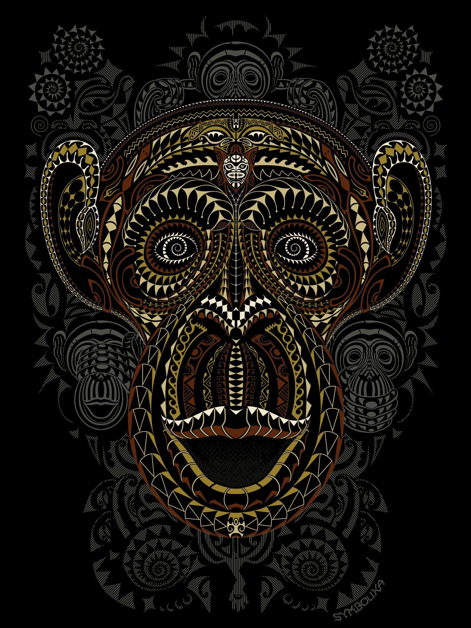 Ta Wise Monkey T-Shirt Choice of Colors — Image 2 by Symbolika