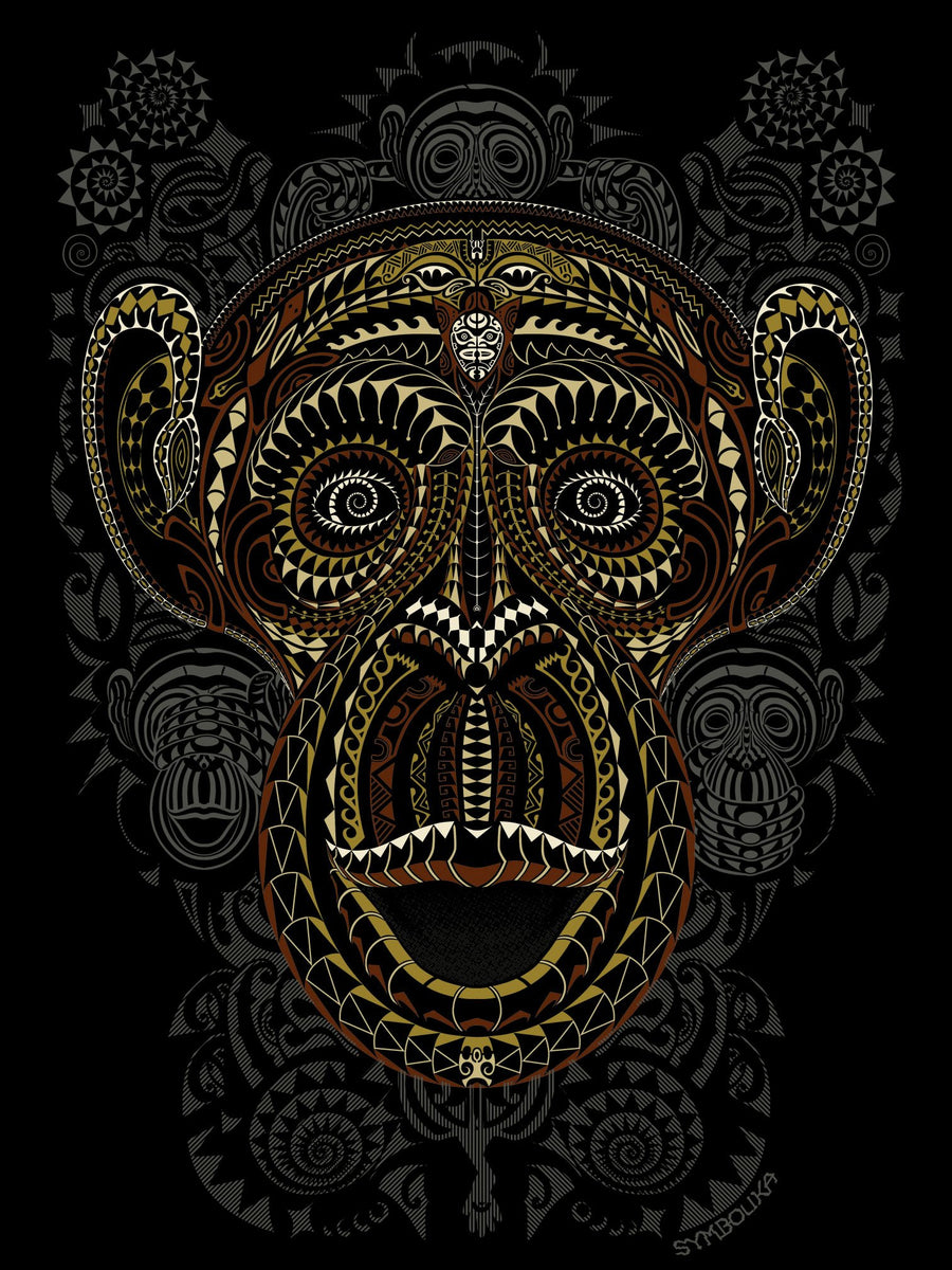 Ta Wise Monkey T-Shirt Choice of Colors — Image 2 by Symbolika
