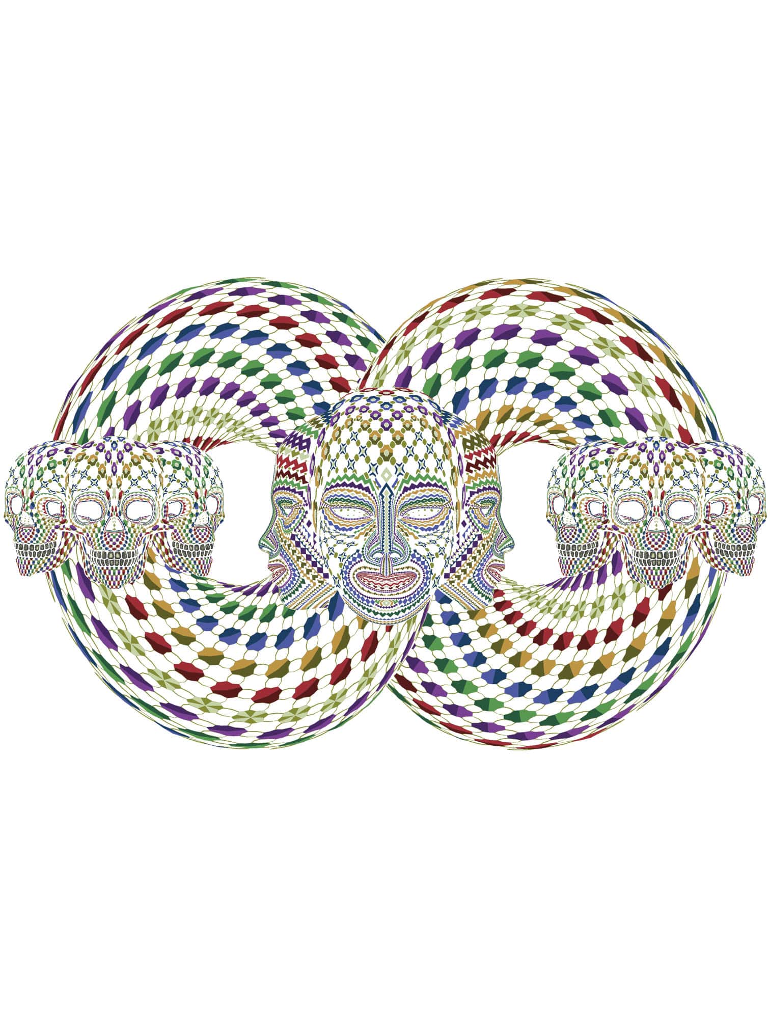 Trinfinity Loop Made To Order Men T-Shirt - White - symbolika