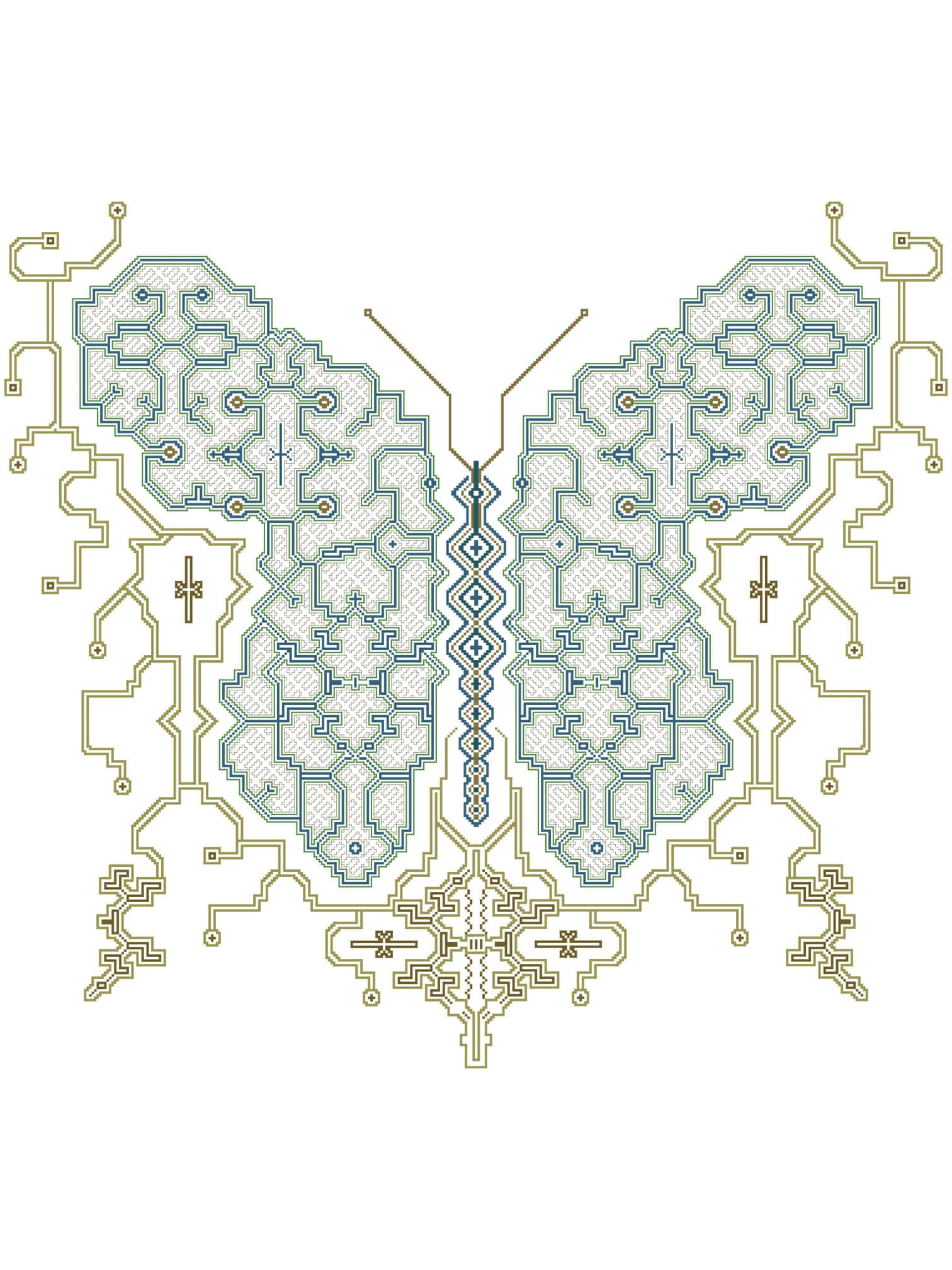 Shipibo Butterfly T-Shirt — Image 2 by Symbolika
