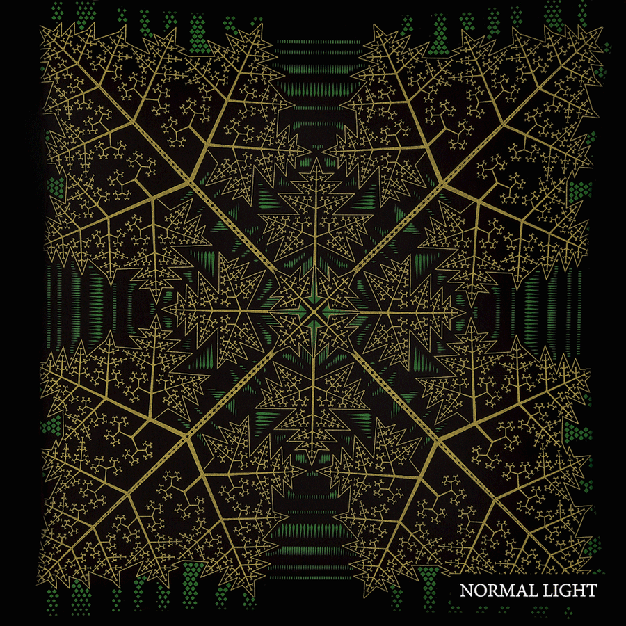 Fractal Forest Neck Gaiter Olive — Image 4 by Symbolika