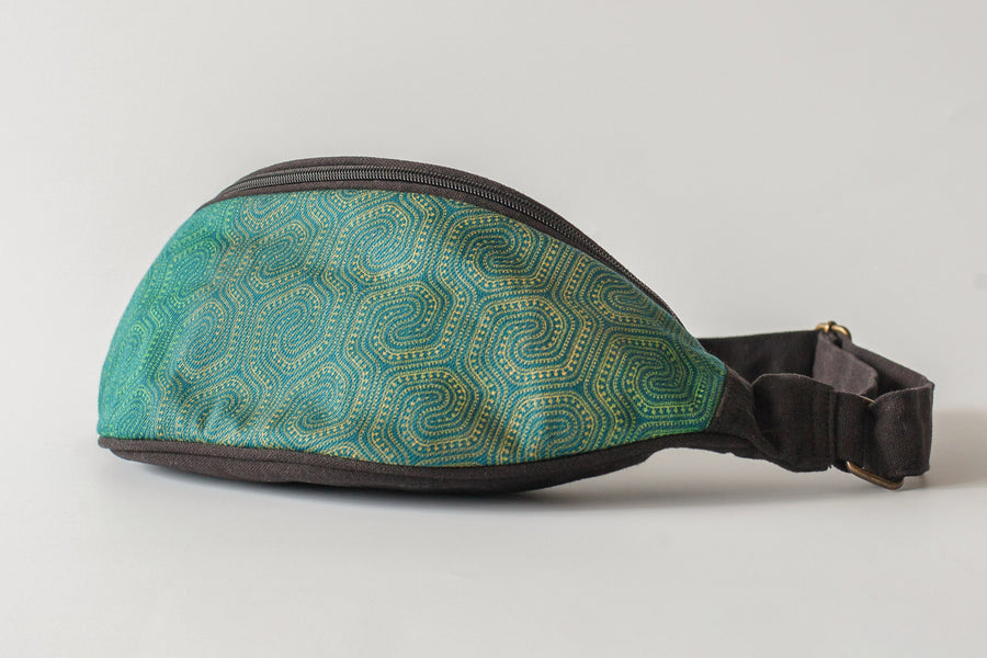 Morcels Gradient Fanny Pack - Emerald Psychedelic Mushroom Design