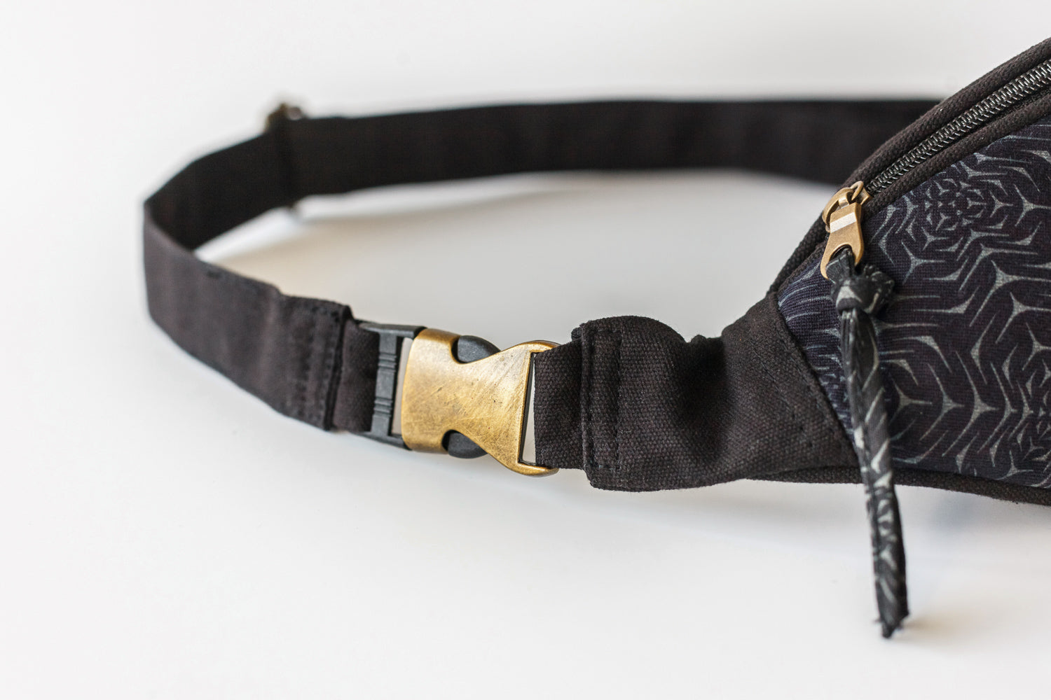 Molekula Mono Fanny Pack - Navy Blue Geometric Print