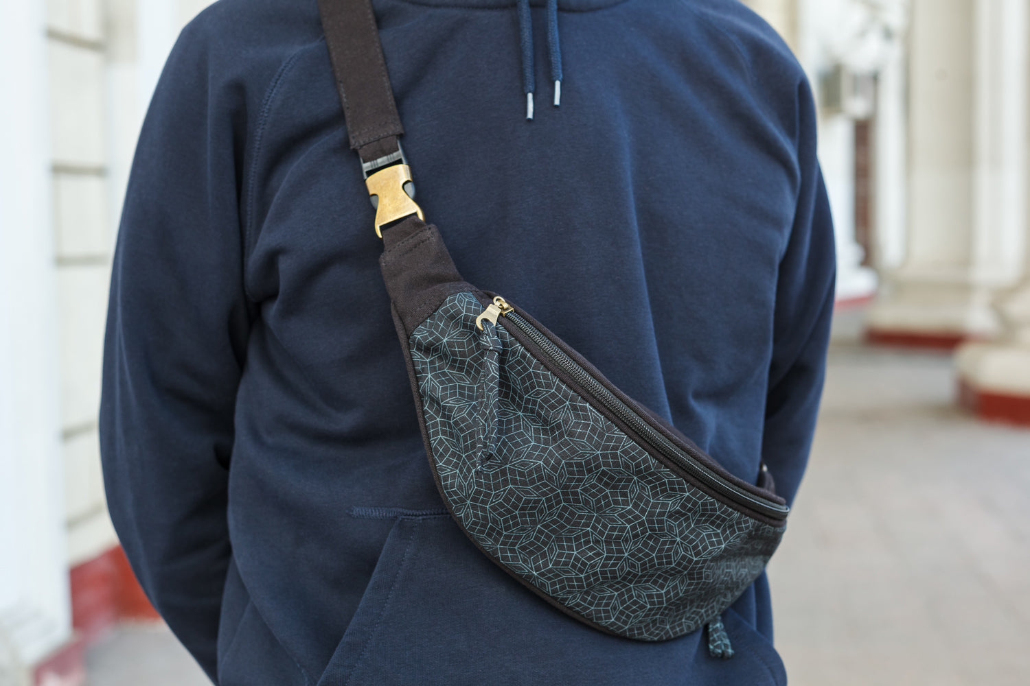 Penrose Mono-Gürteltasche – Schwarz