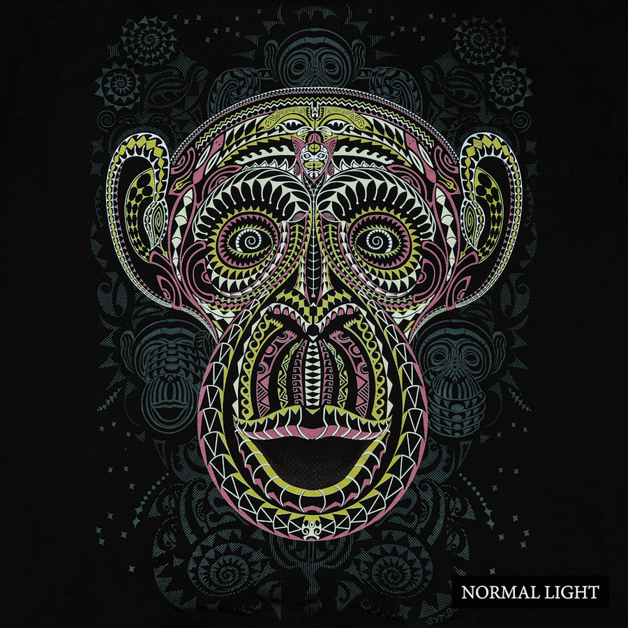 Ta Wise Monkey Slim Fit T-Shirt Aubergine — Image 3 by Symbolika