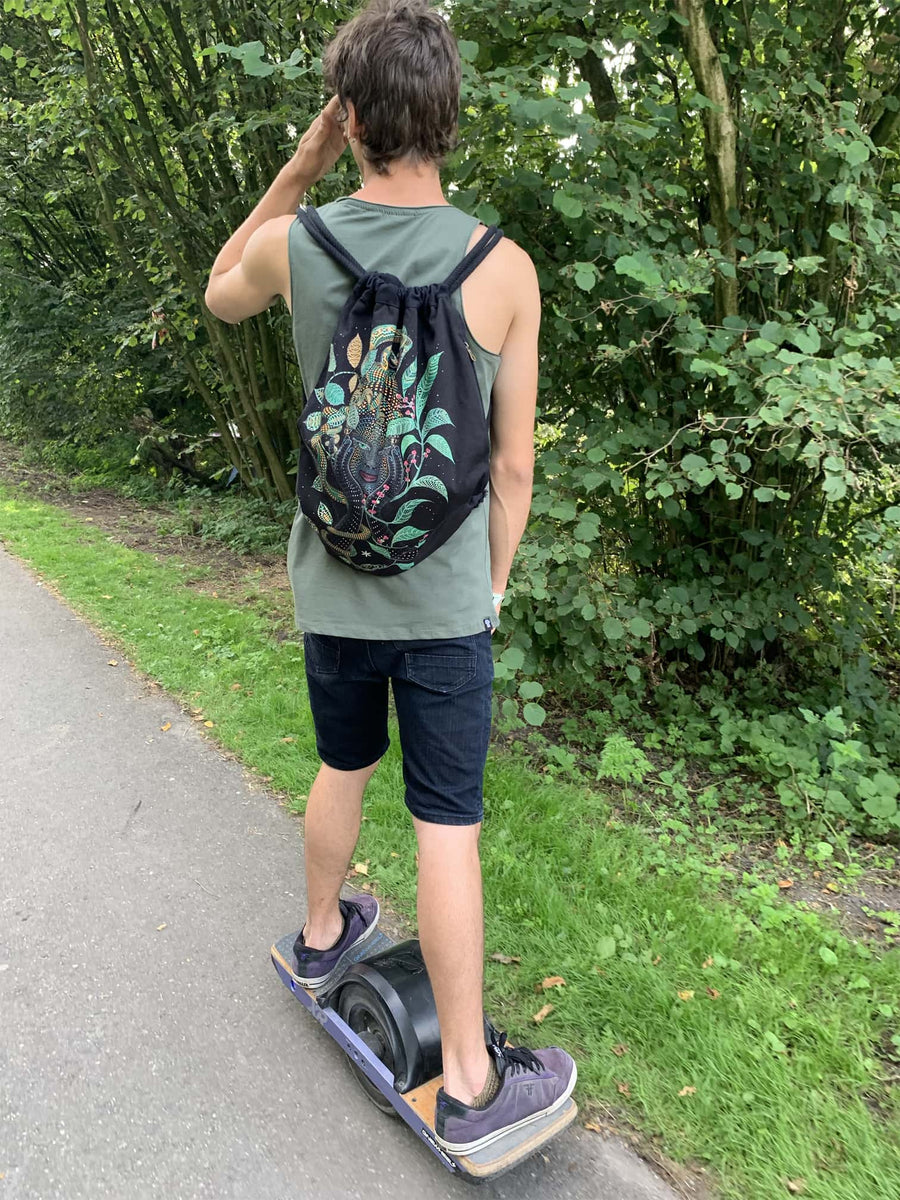 Aya Drawstring Bag Drawstring Bag - Detail Close-Up by Symbolika