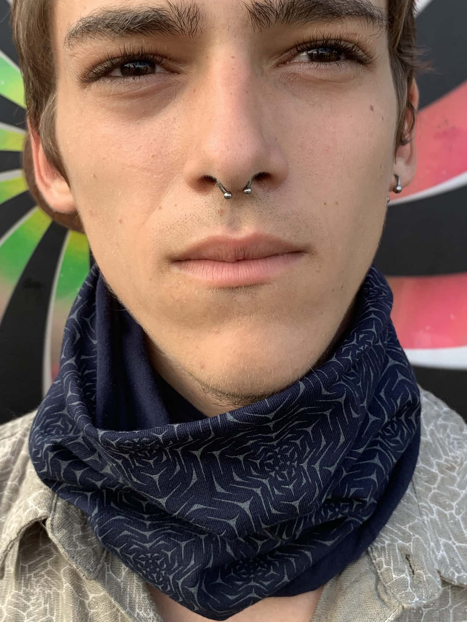 Molekula Mono Neck Gaiter Dark Blue - symbolika