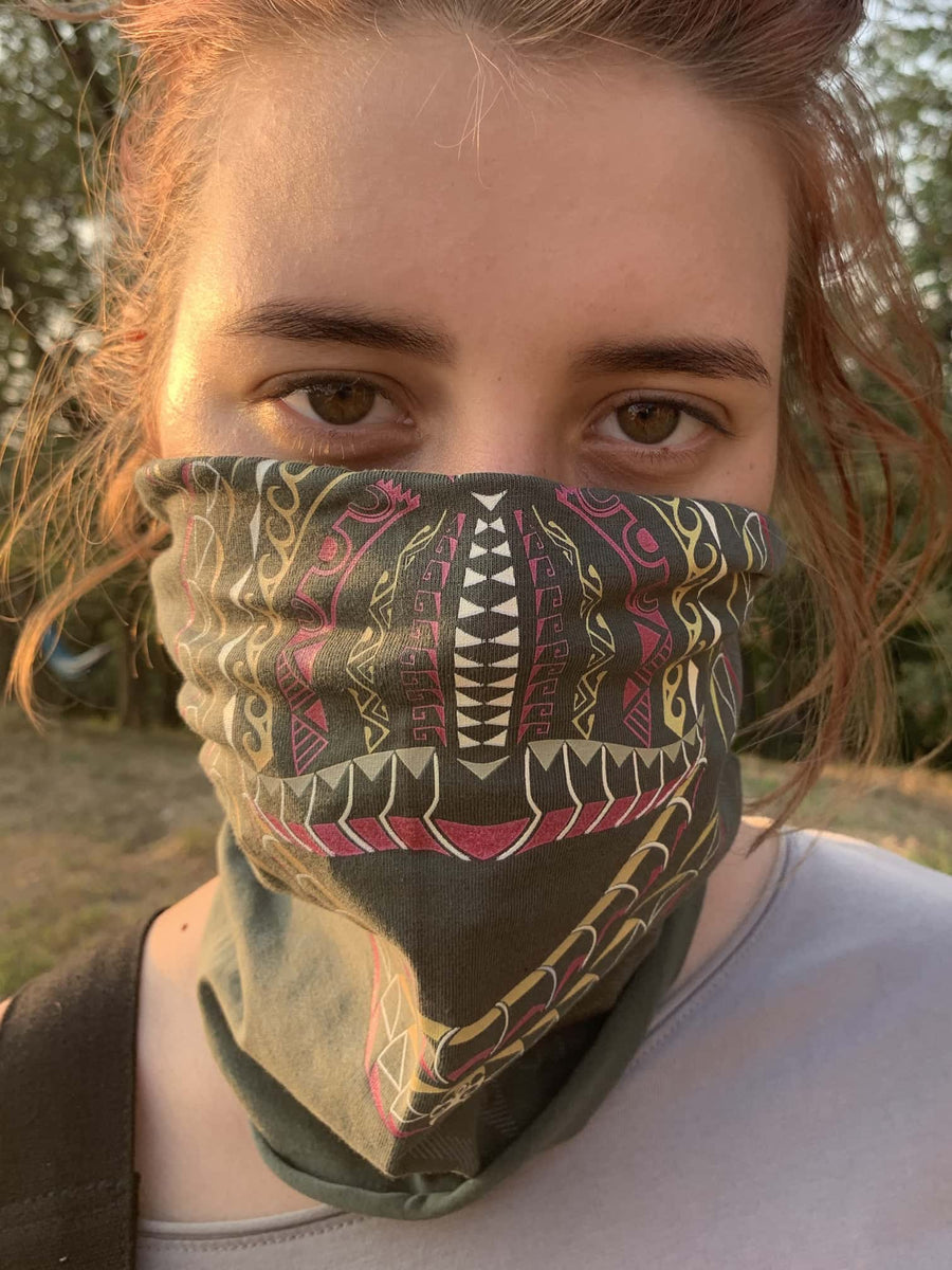 Ta Moko Neck Warmer and Dust Mask - symbolika