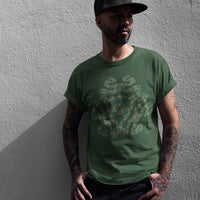 Serpent Spiral T-Shirt - Anakonda Entwined Design - Men's Hypnotic Art