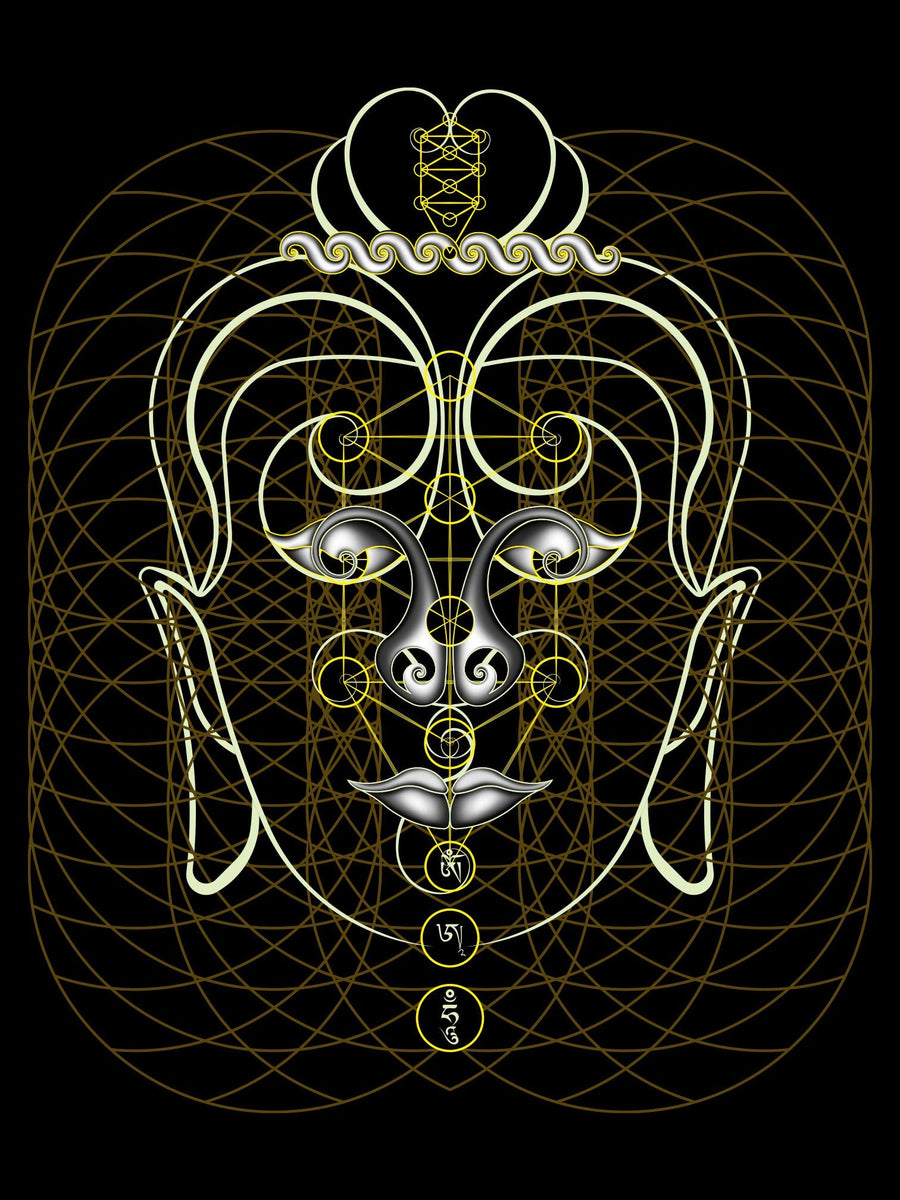 Buddha Vibes T-Shirt Grey — Image 7 by Symbolika