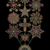 Cabalistic Tree Olive - Sacred Geometry Men's T-Shirt