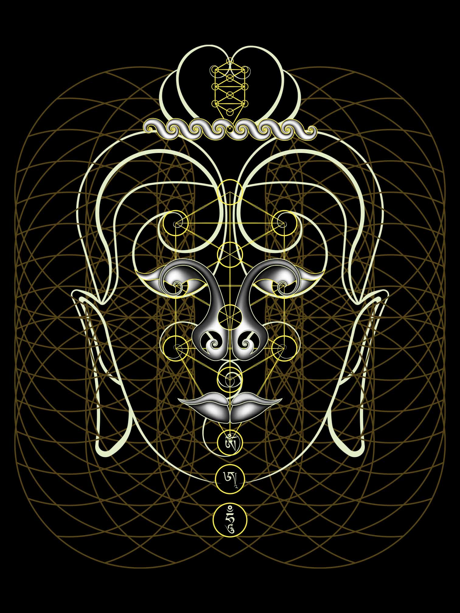 Buddha Vibes Hung Women Vest Top - Pearl - symbolika