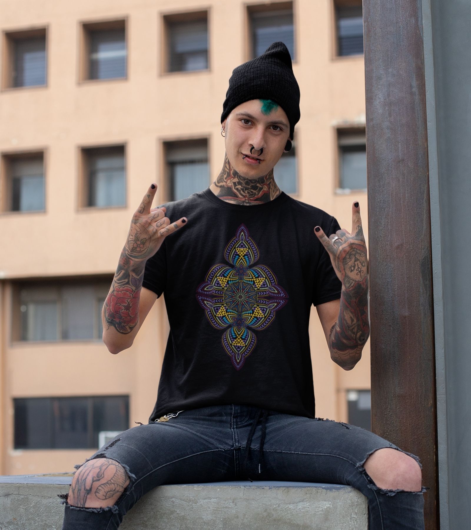 Dalton T-Shirt Choice of Colors — visionary art by Symbolika