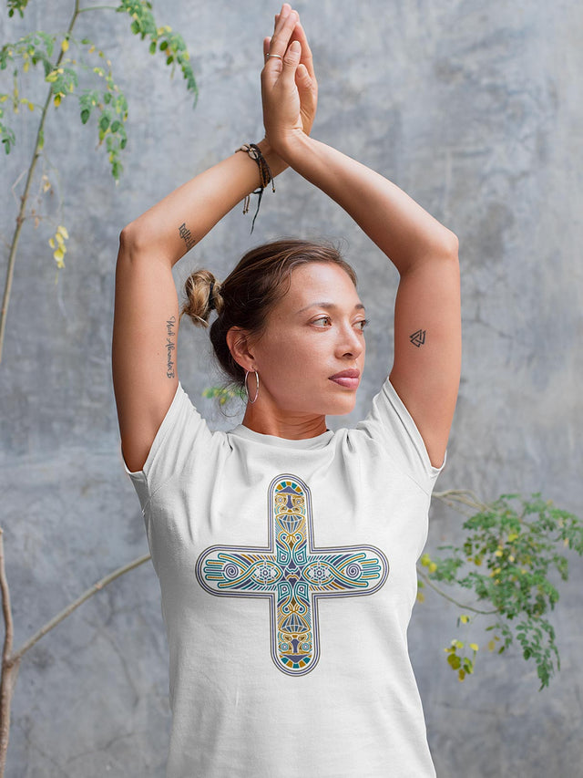 Decross Short-Sleeve Women T-Shirt - White - Made to order