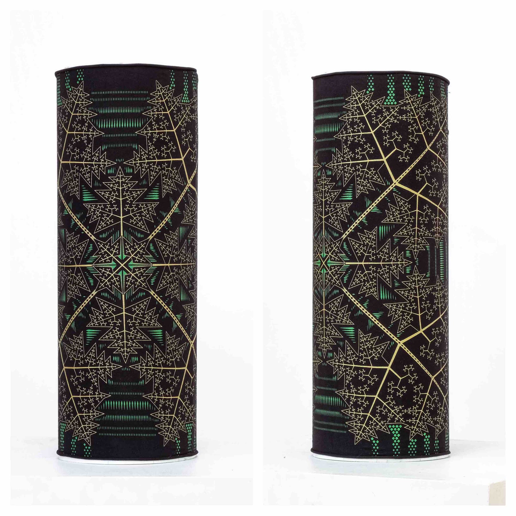 Fractal Forest Neck Gaiter Black — Image 8 by Symbolika