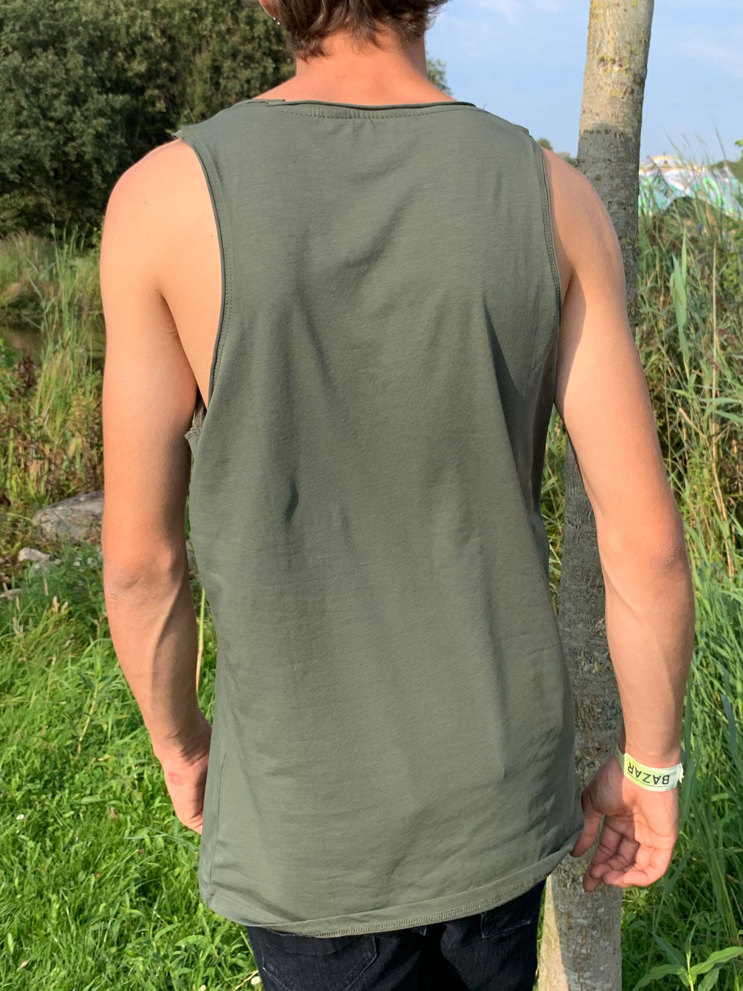 Symbol Tree Tank Top Olive — Image 4 by Symbolika