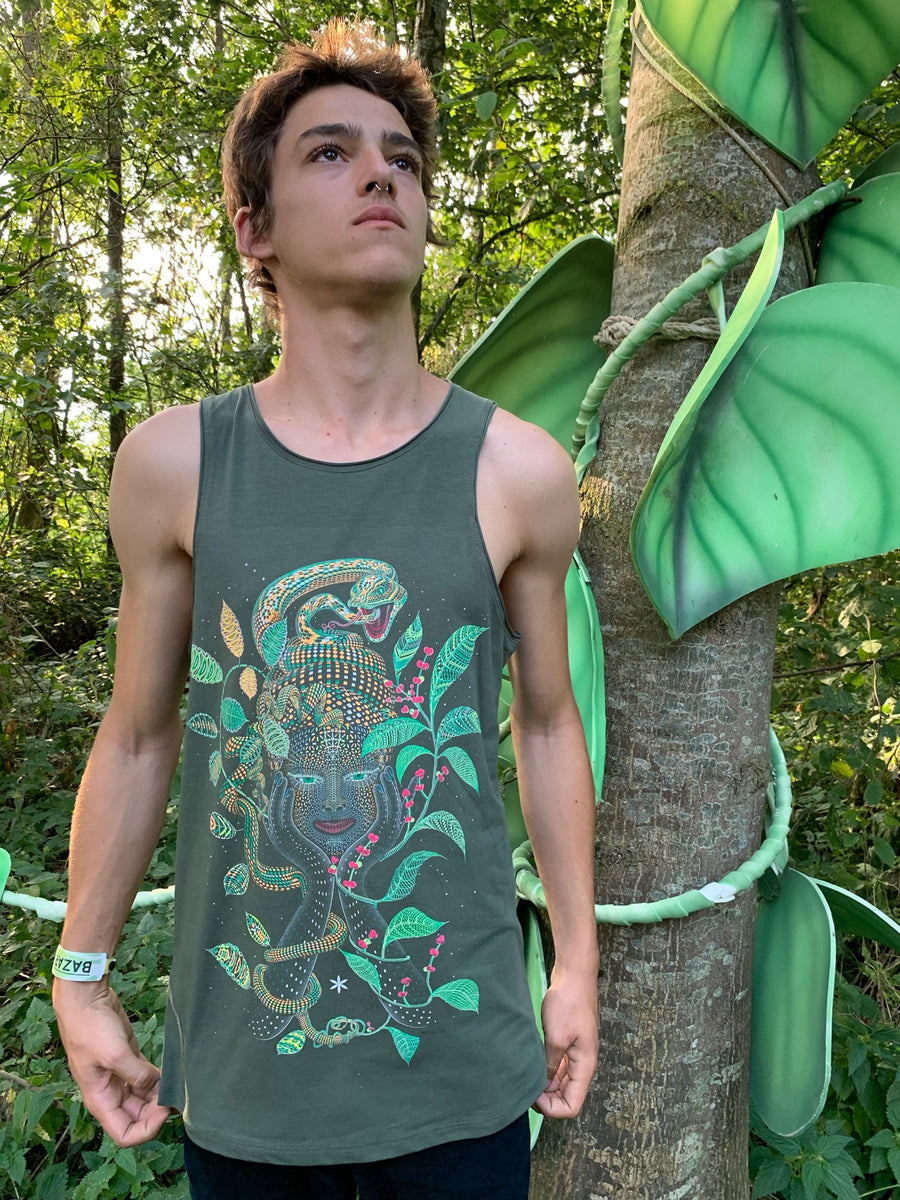 Aya Tank Top Olive — Image 3 by Symbolika