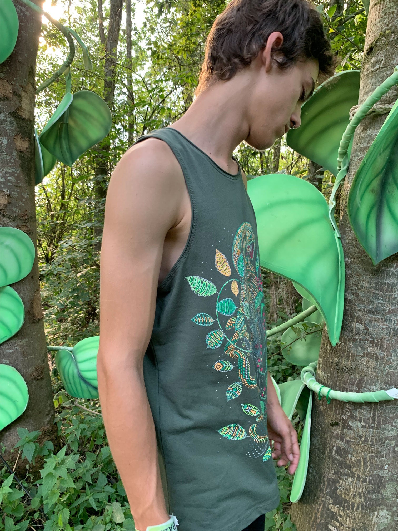 Aya Tank Top Olive — Image 4 by Symbolika