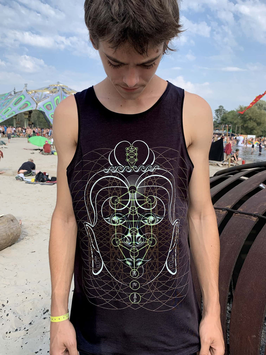 Buddha Vibes Tank Top Choice of Colors — visionary art by Symbolika
