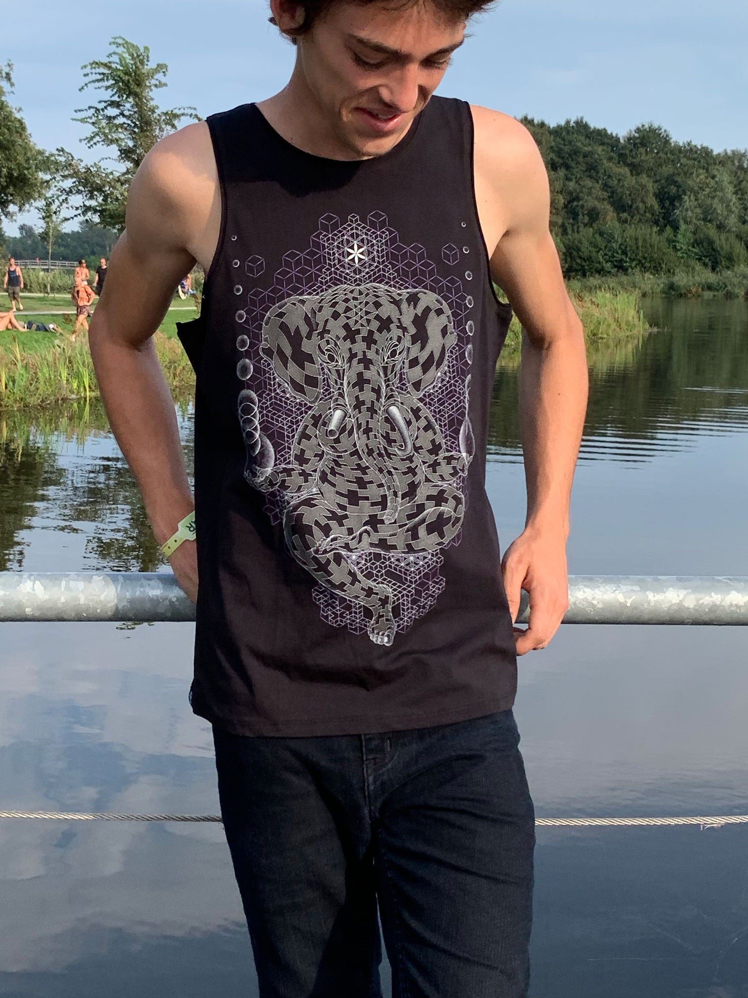 Ganescher Tank Top Black — Image 3 by Symbolika
