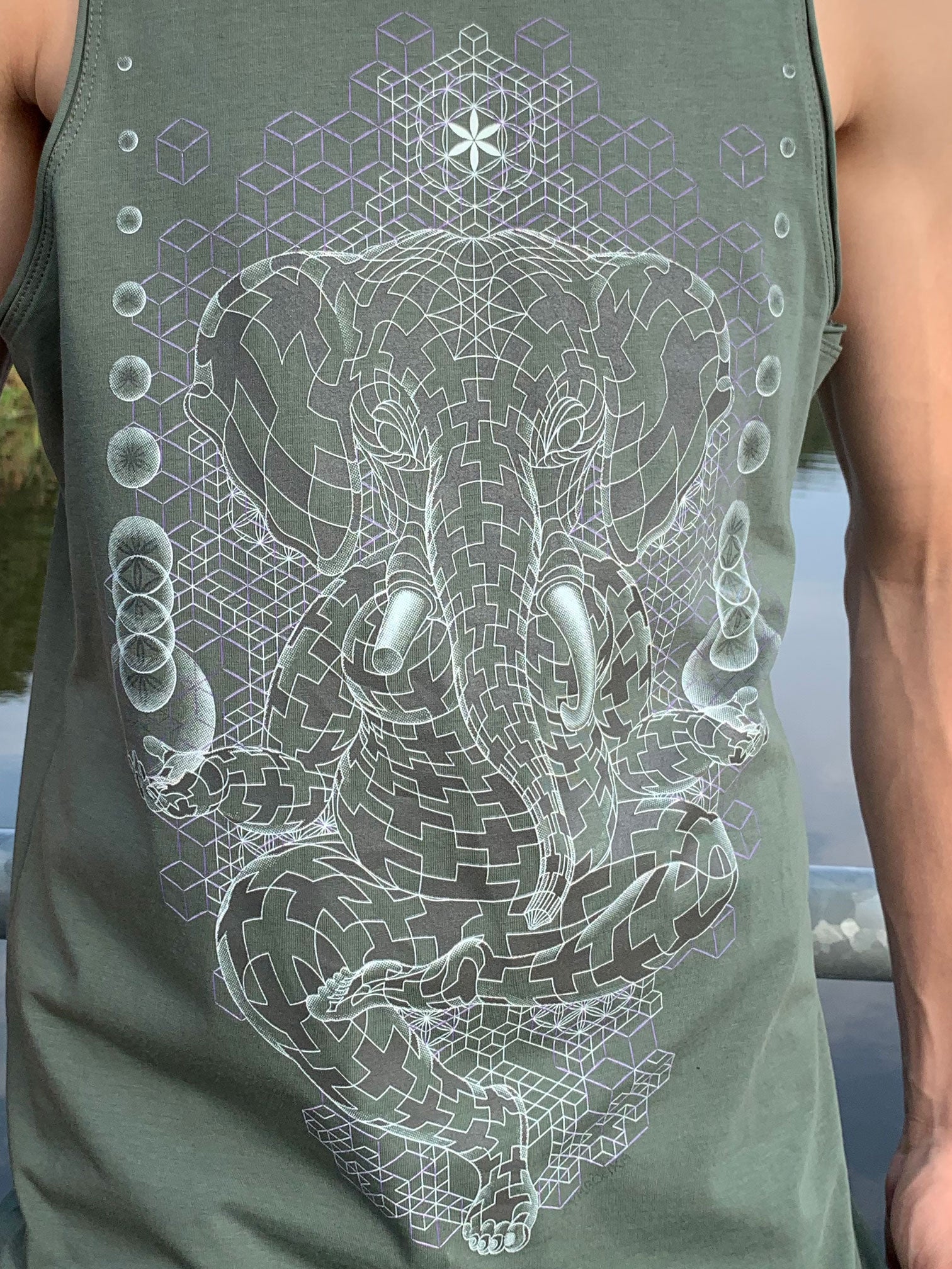 Ganescher Tank Top Olive — Image 2 by Symbolika