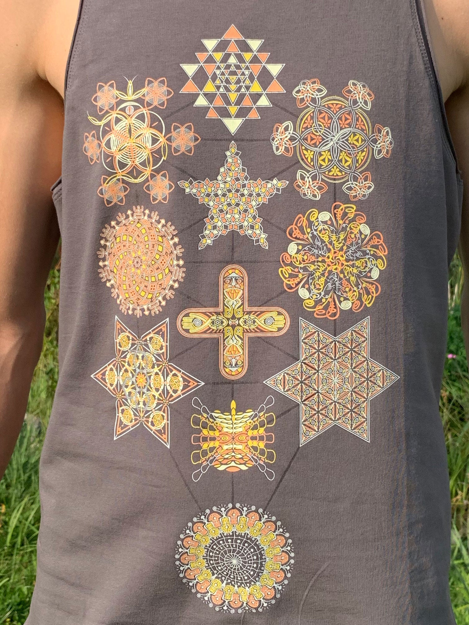 Symbol Tree Tank Top Grey — Image 2 by Symbolika