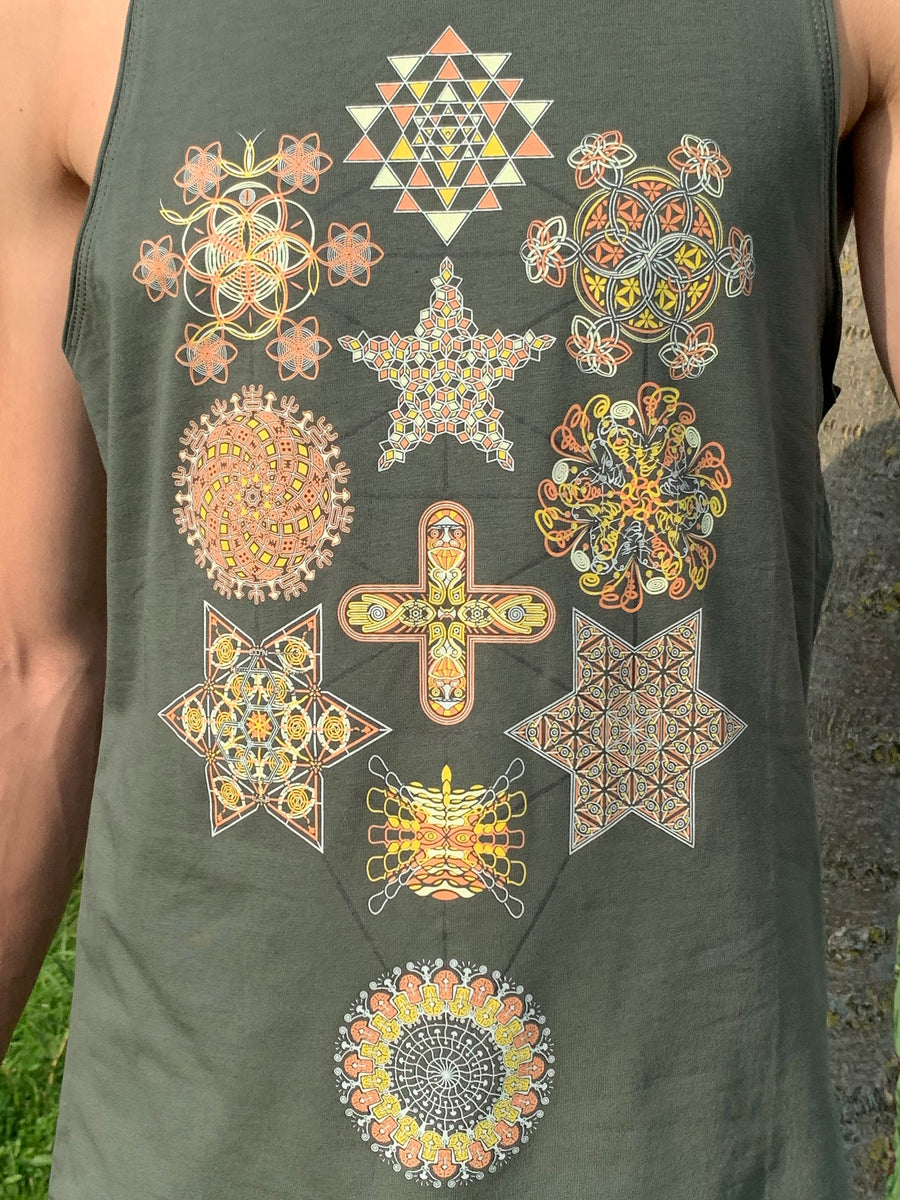 Symbol Tree Tank Top Olive — Image 2 by Symbolika
