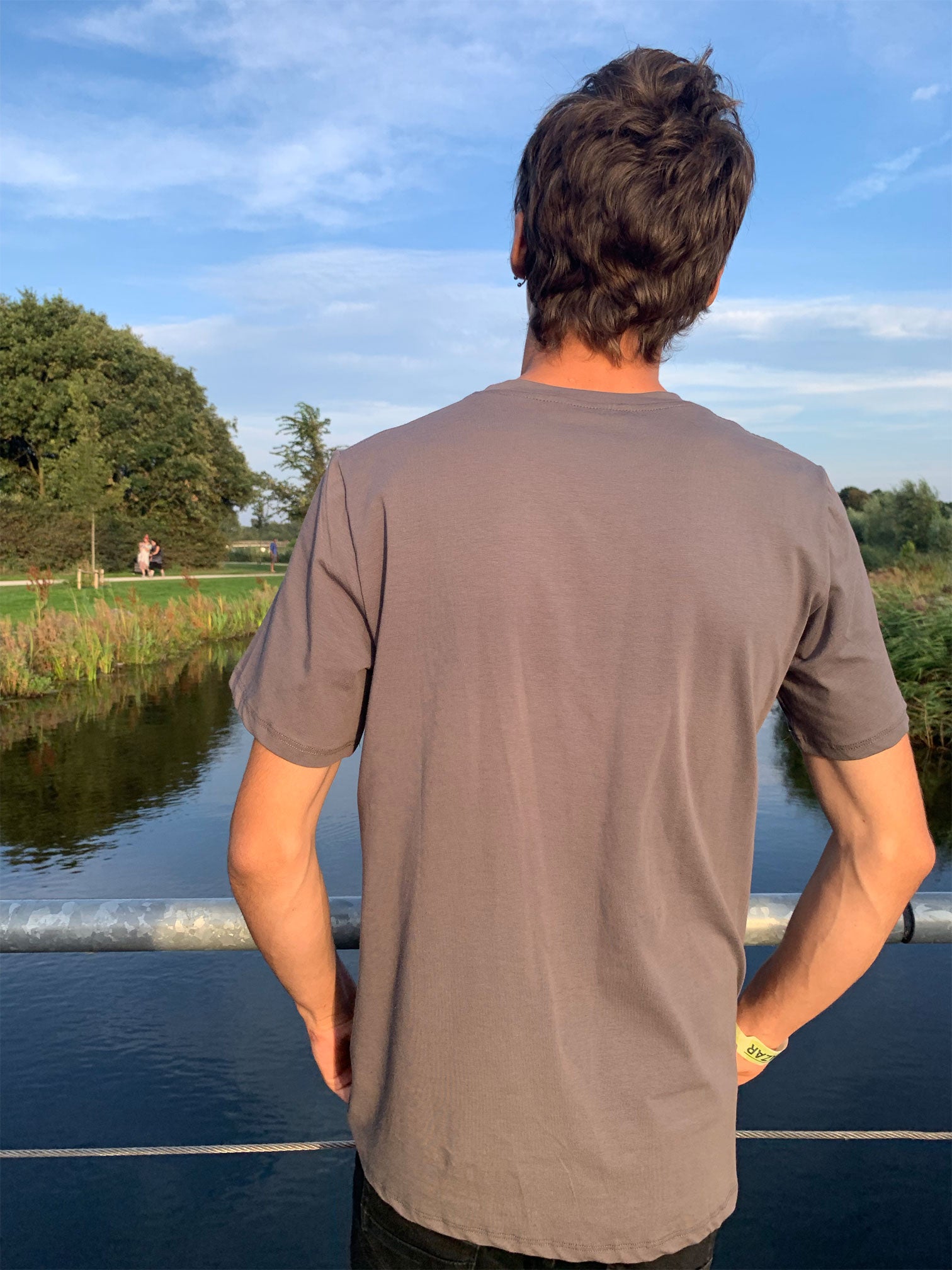 Buddha Vibes T-Shirt Grey — Image 6 by Symbolika